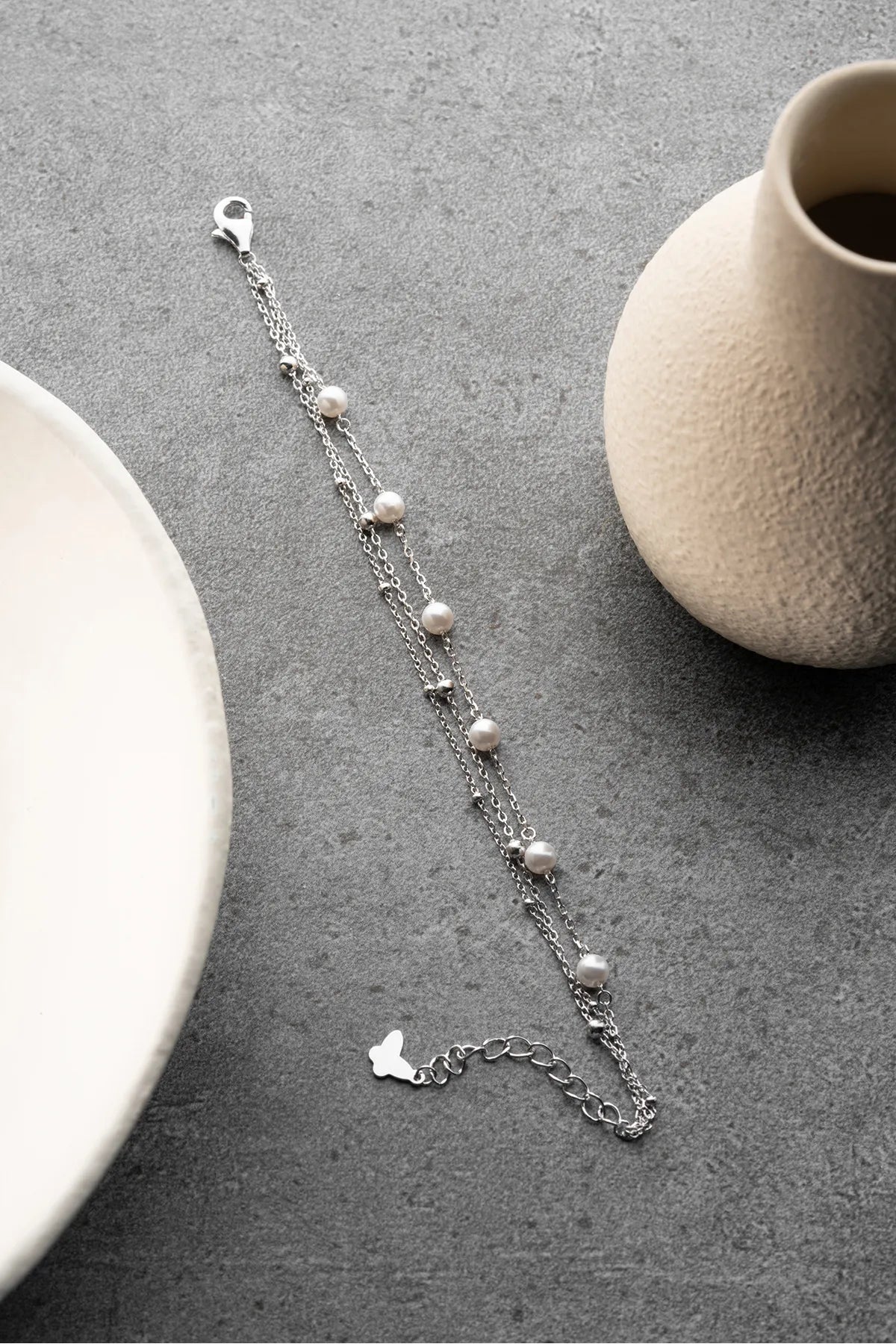 Bracelet perlé de 925 argent sterling - par Lydian