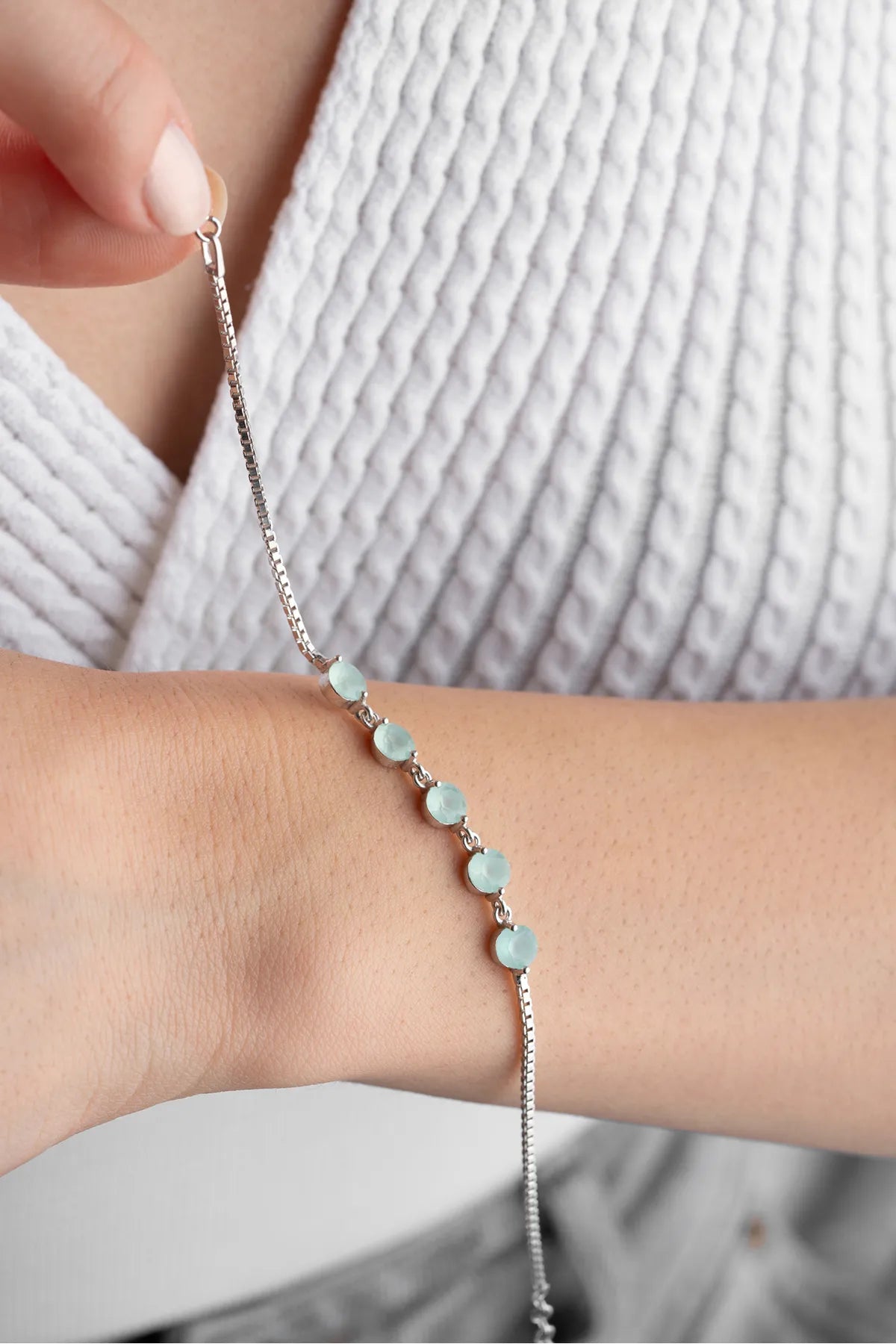 Bracelet Aqua Glow - 925 argent
