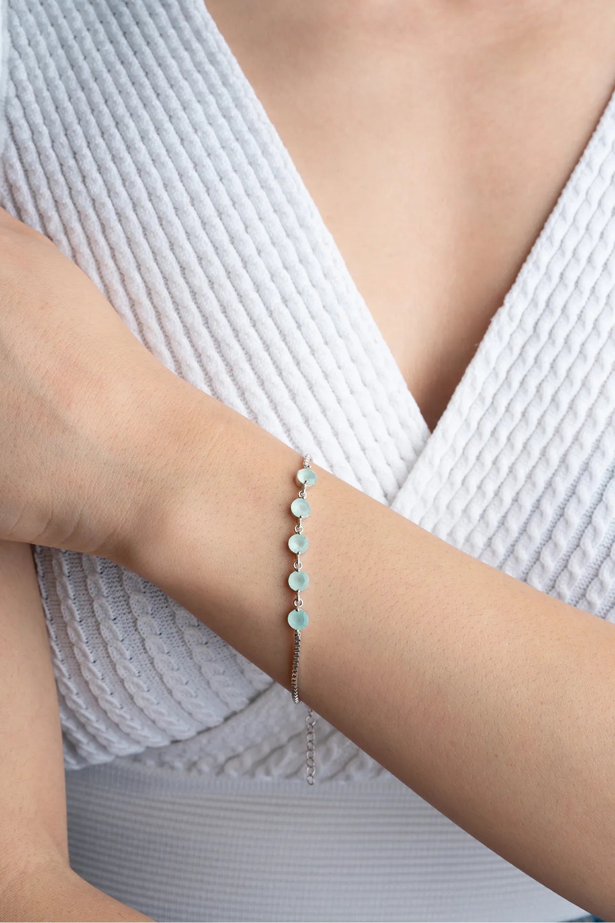 Bracelet Aqua Glow - 925 argent