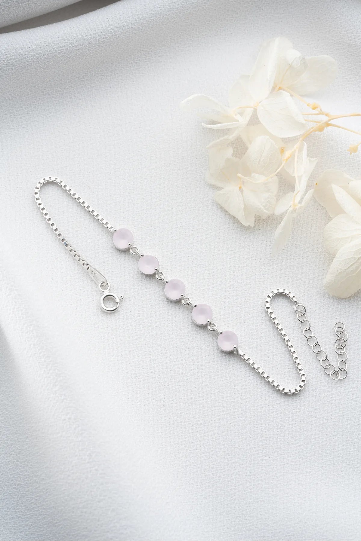 Bracelet de zircone blush - 925 argent