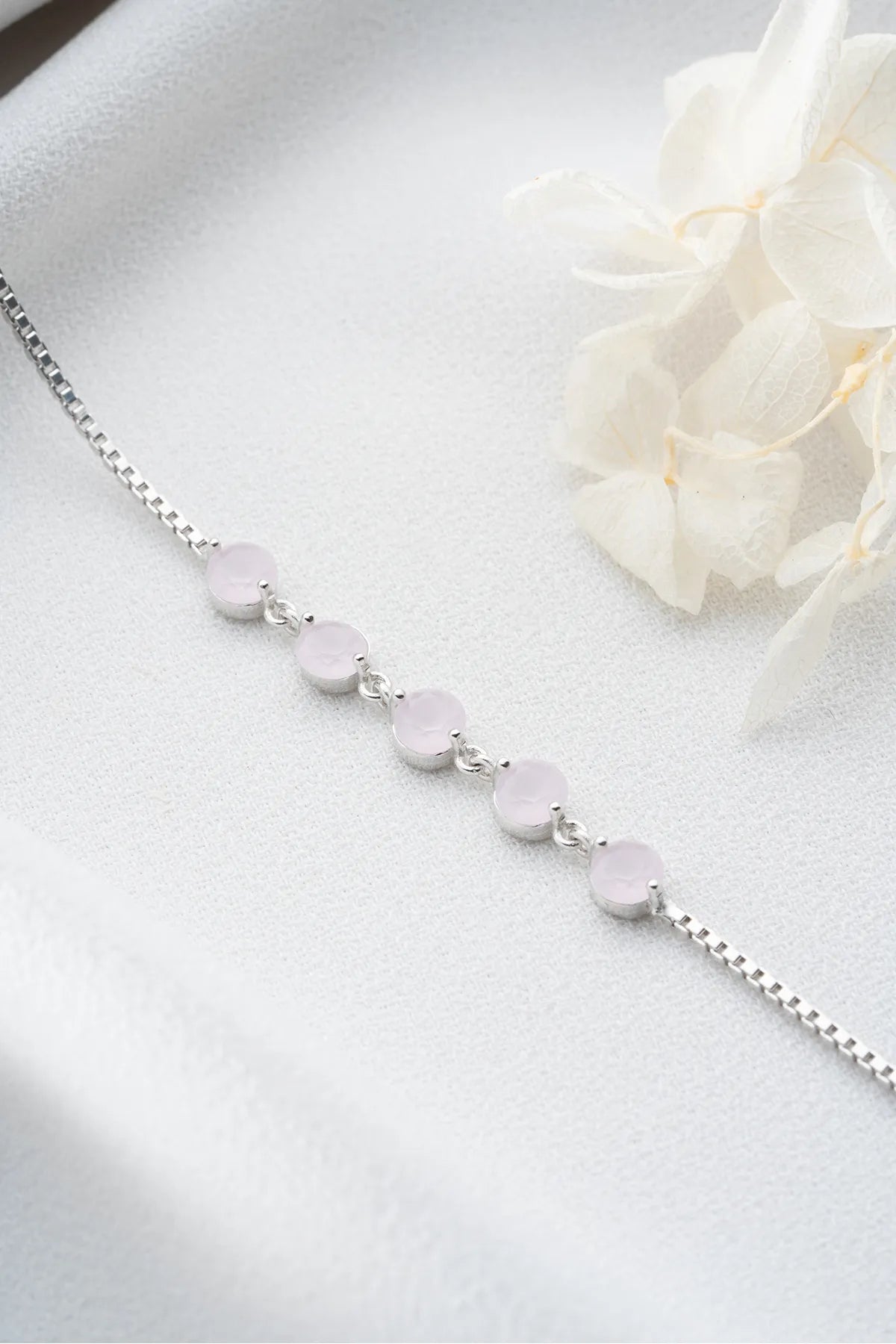 Bracelet de zircone blush - 925 argent