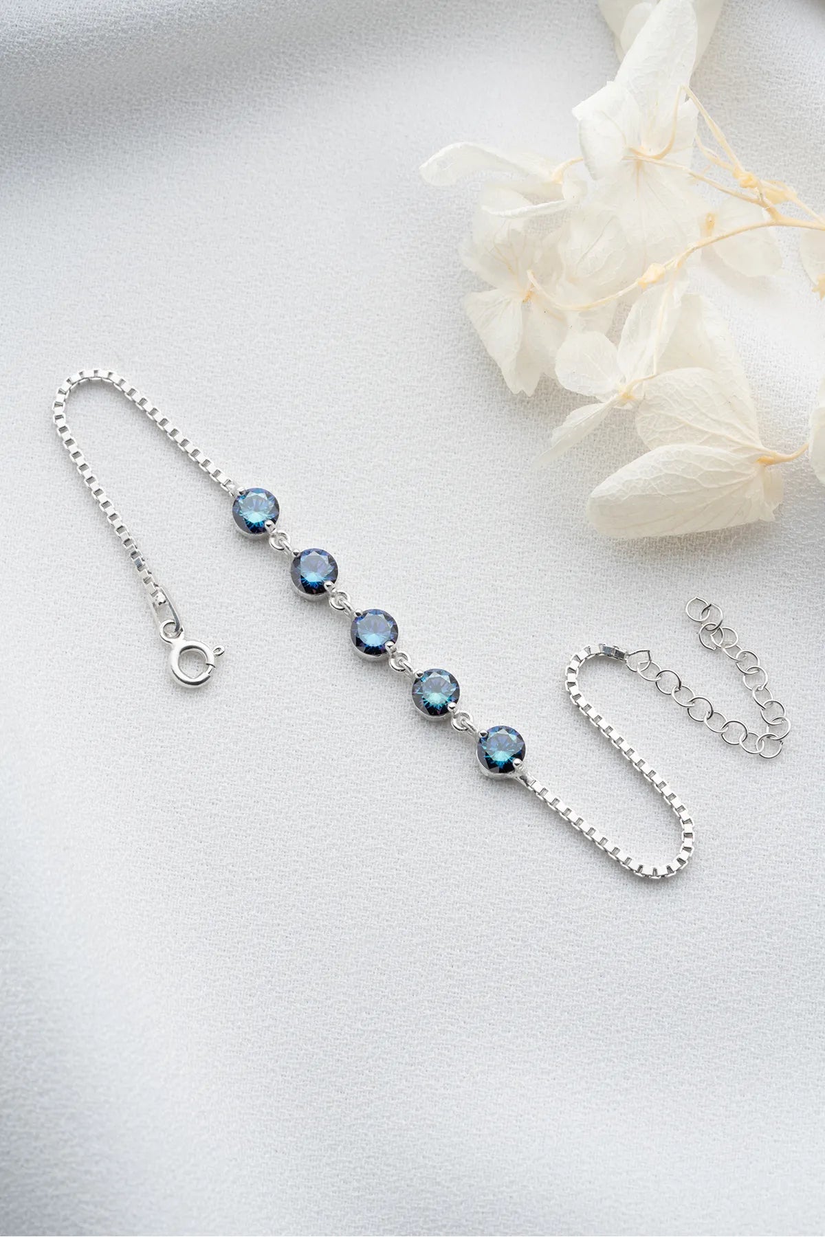 Bracelet de zircone de minuit - 925 argent