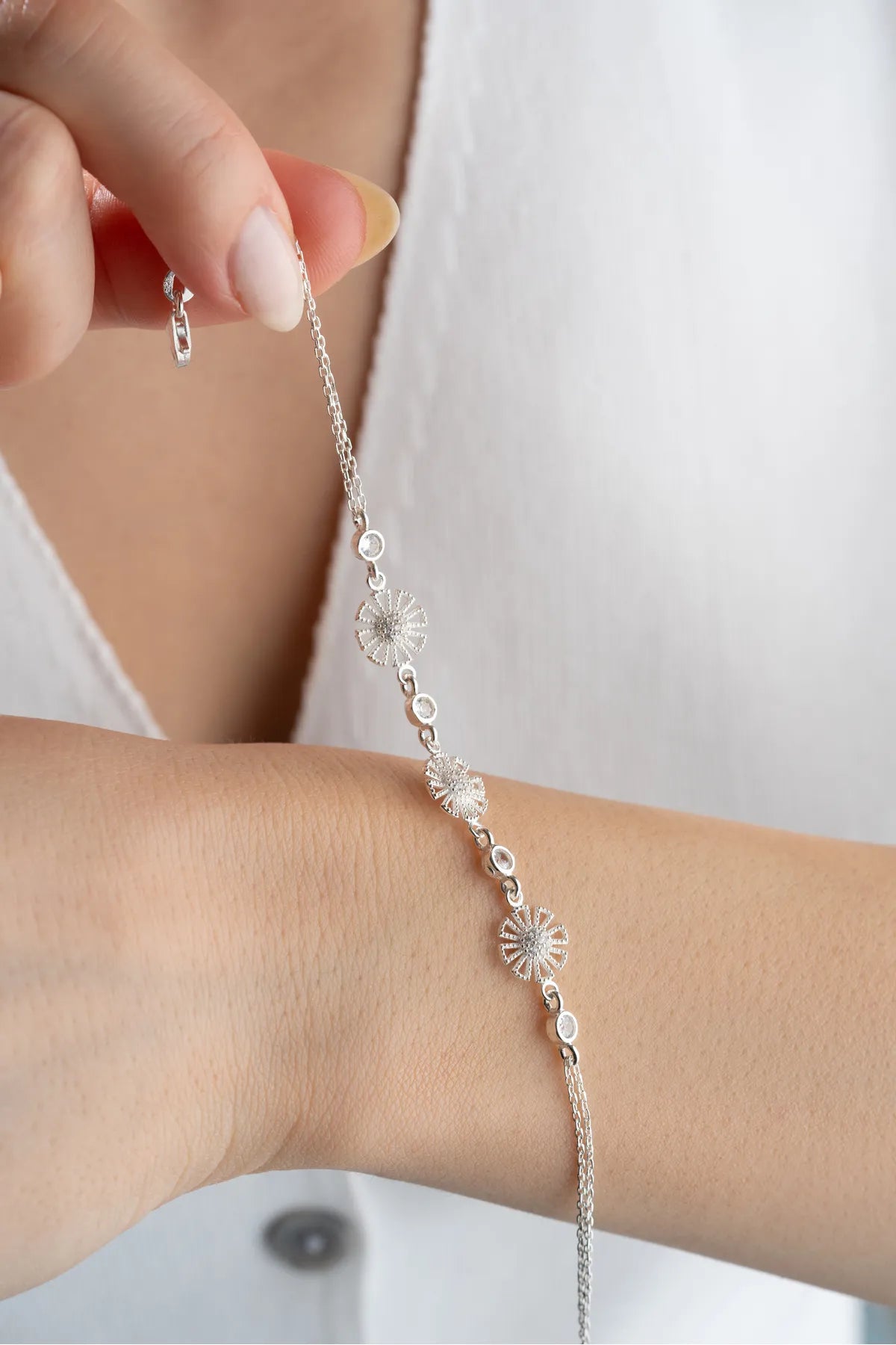Bloom Bracelet - 925 Silver - par Lydian