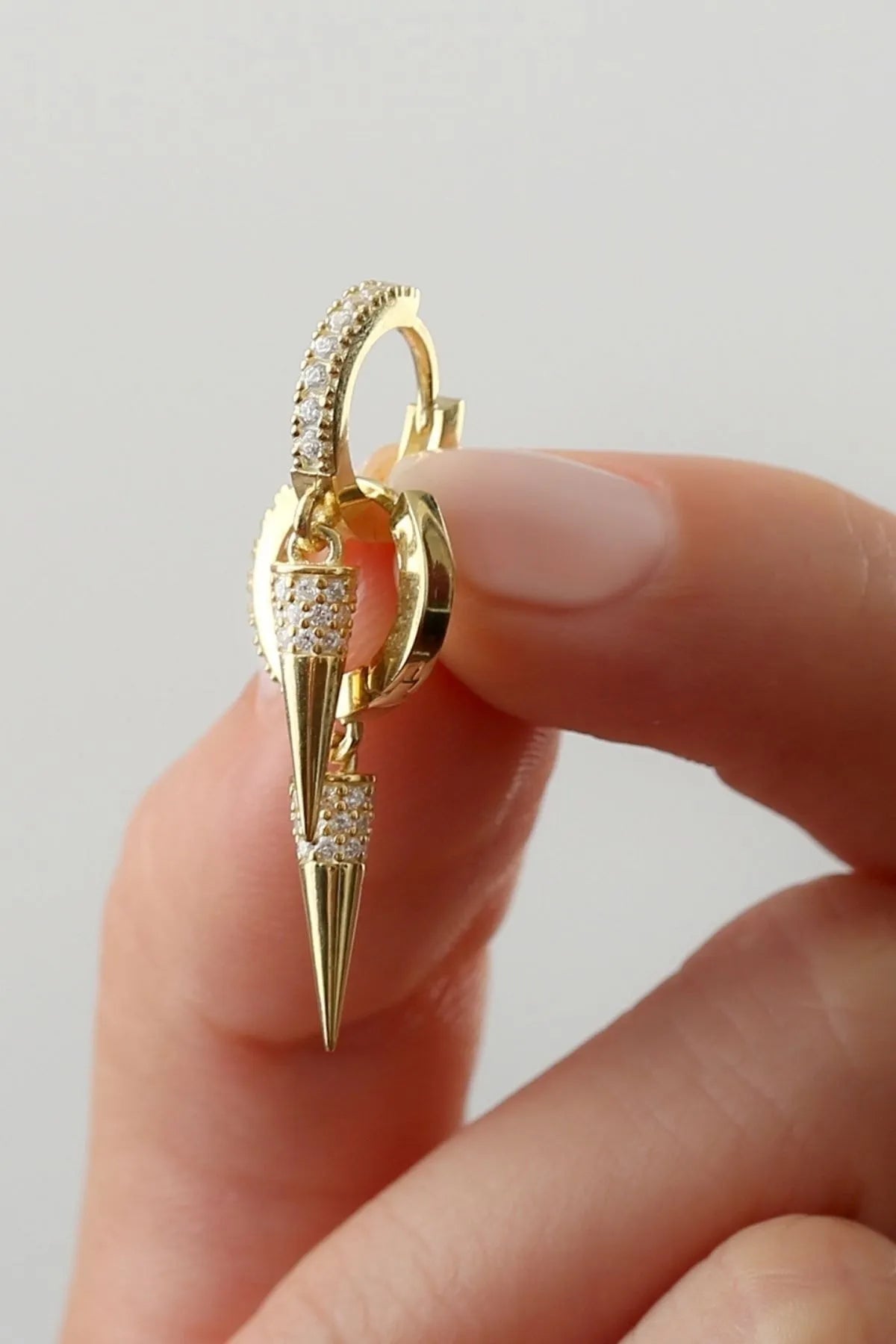 Golden Edge – 925 Sterling Zilver Oorbellen