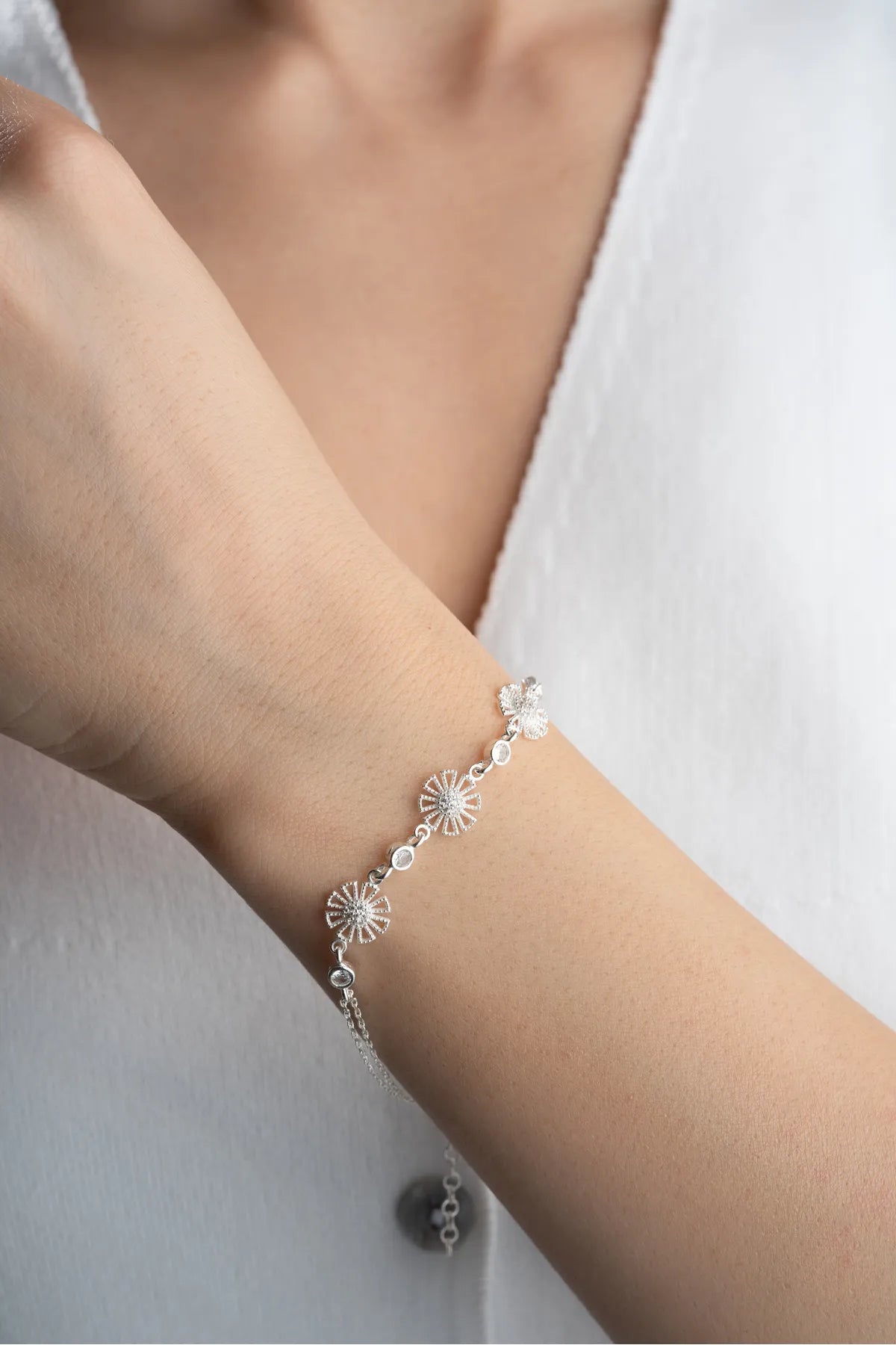Bloom Bracelet - 925 Silver - par Lydian