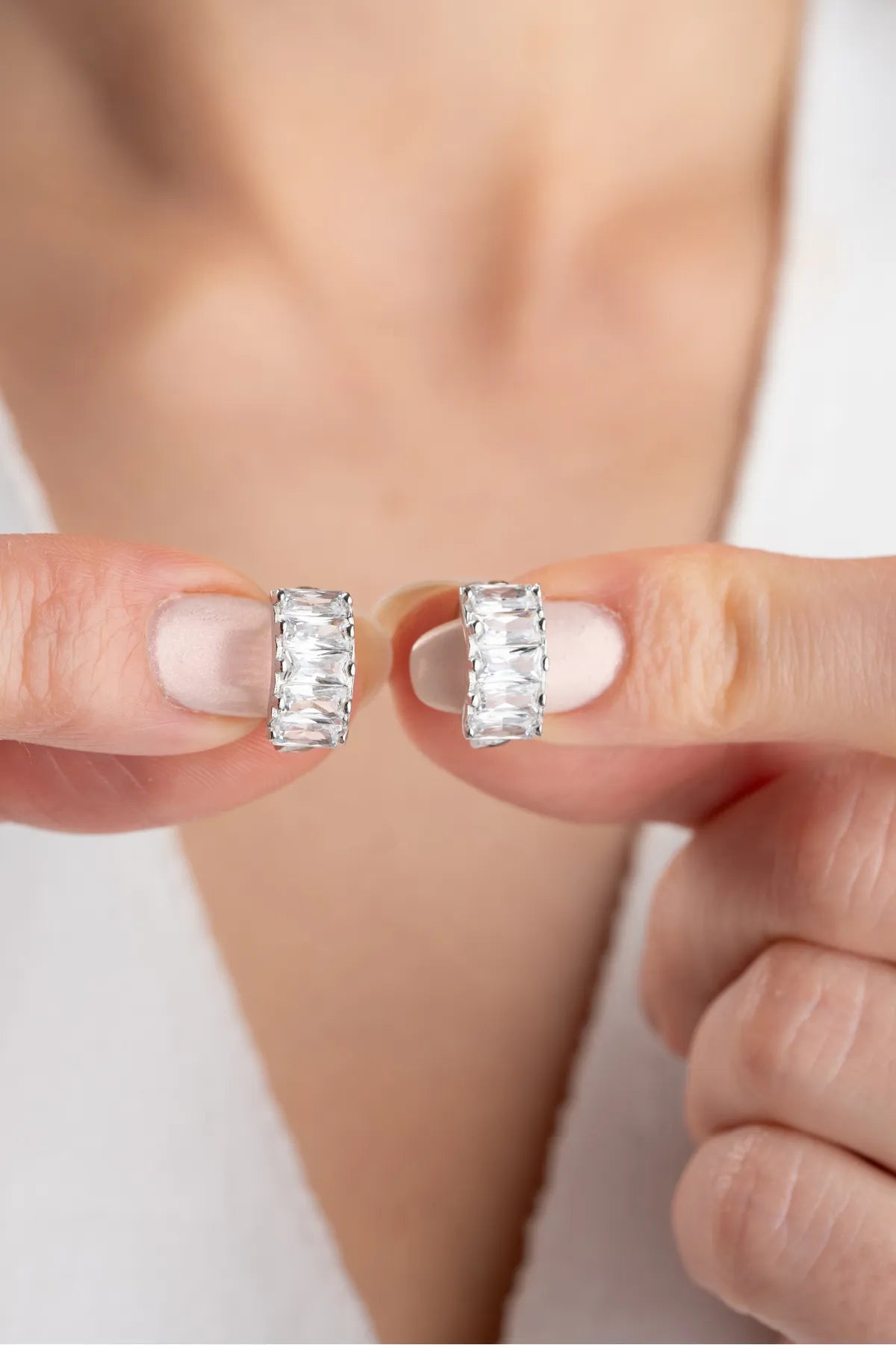 Boucles d'oreilles Lumière Hope - 925 Silver & Baget Zirconia