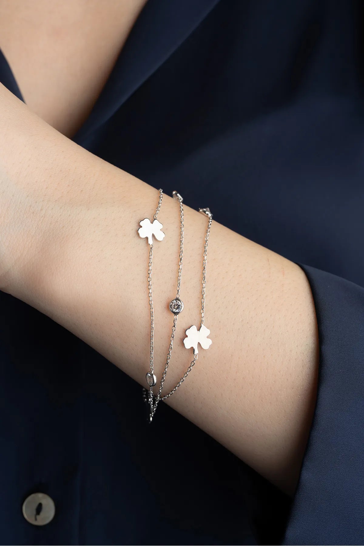 Bracelet de couches chanceux - 925 argent