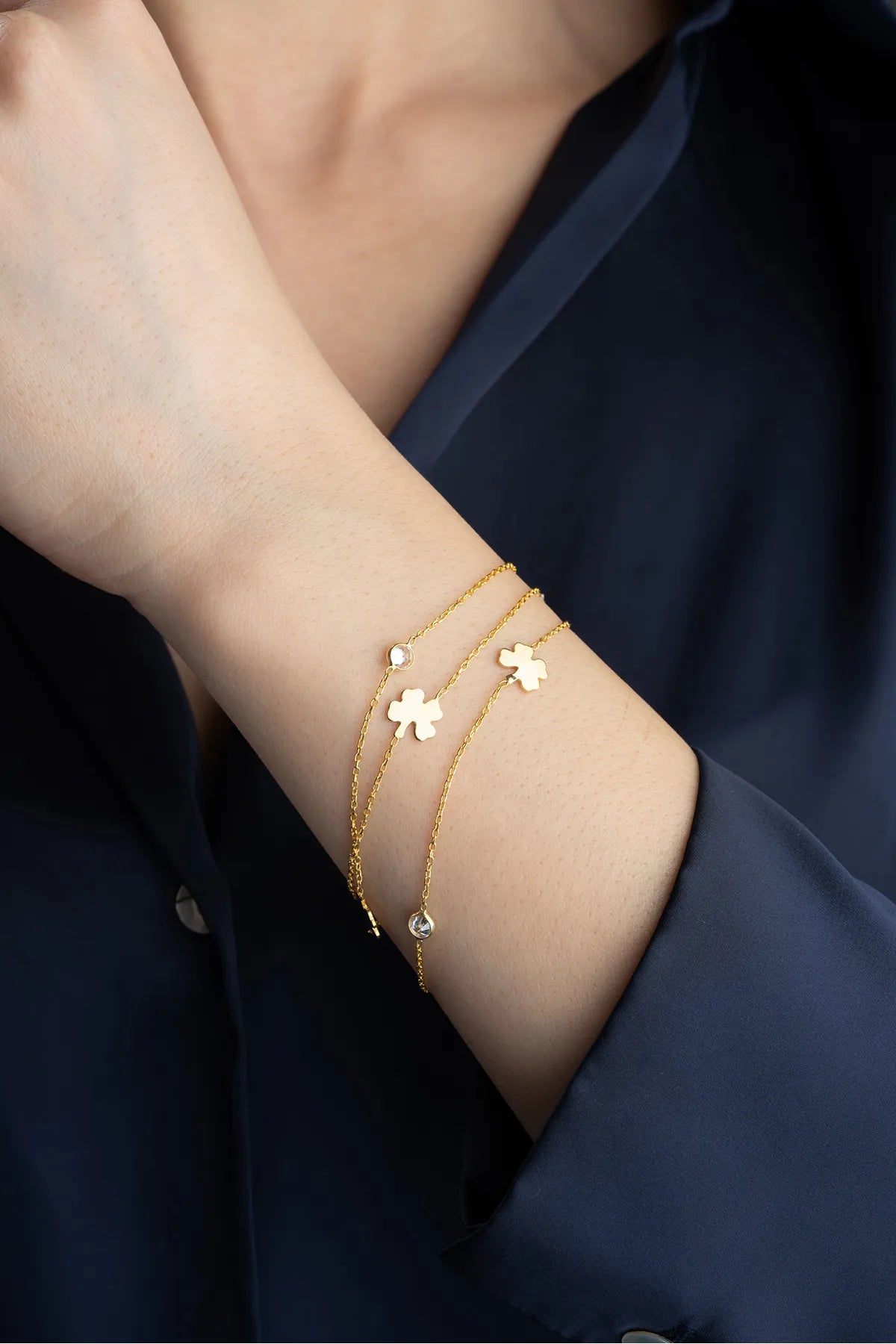 Bracelet de couches chanceux - 925 argent