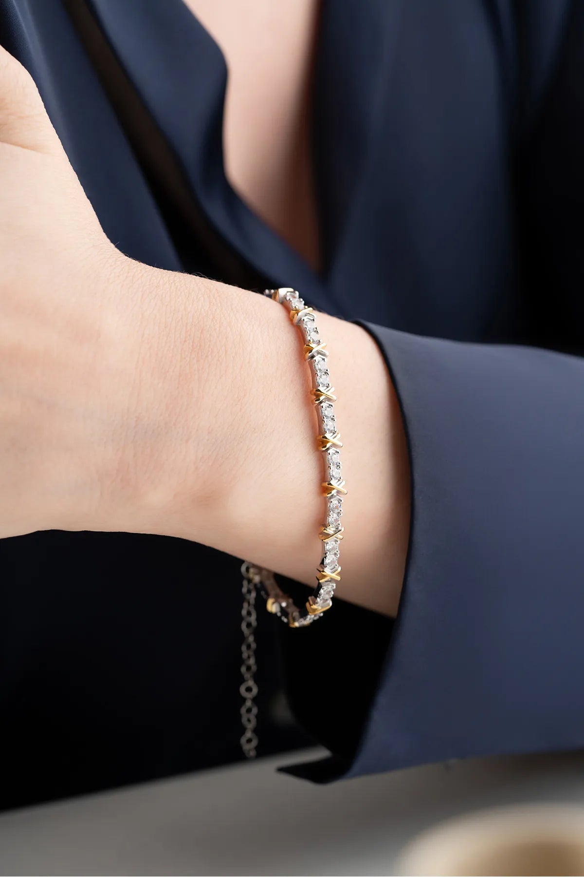 Bracelet à débit doré - 925 argent