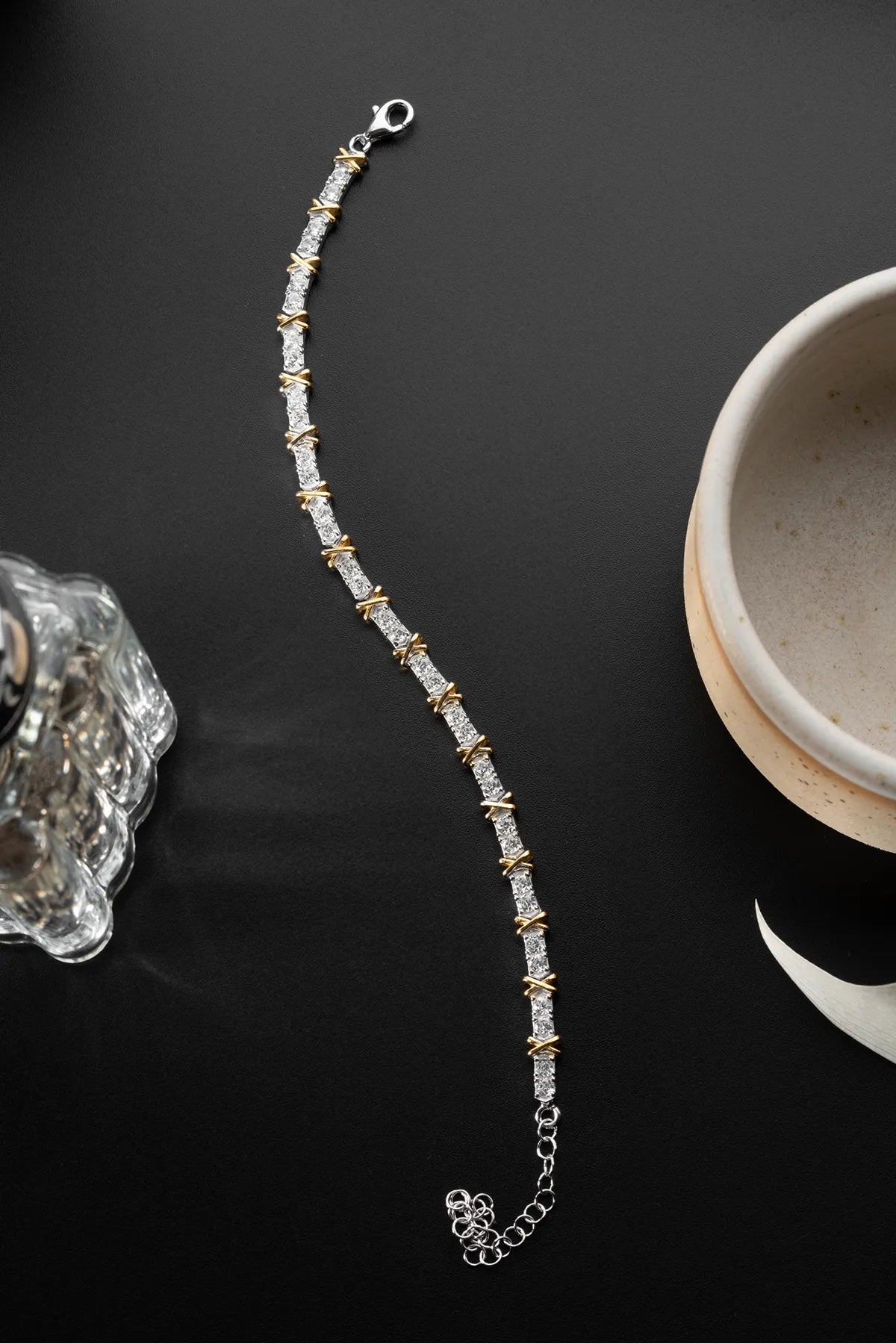 Bracelet à débit doré - 925 argent