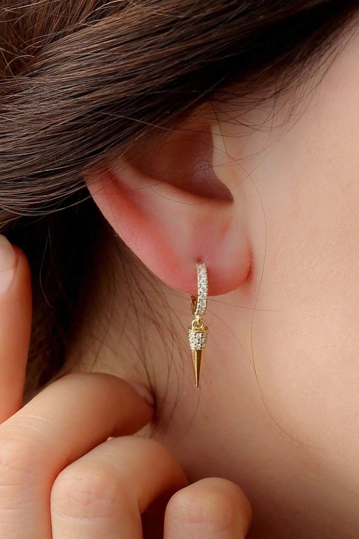 Golden Edge – 925 Sterling Zilver Oorbellen
