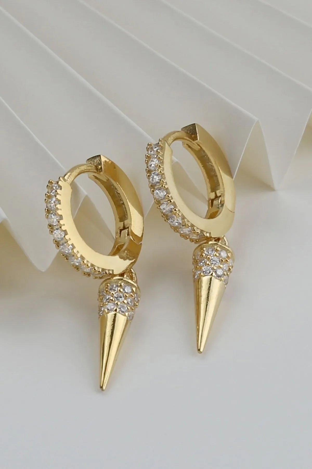 Golden Edge – 925 Sterling Zilver Oorbellen