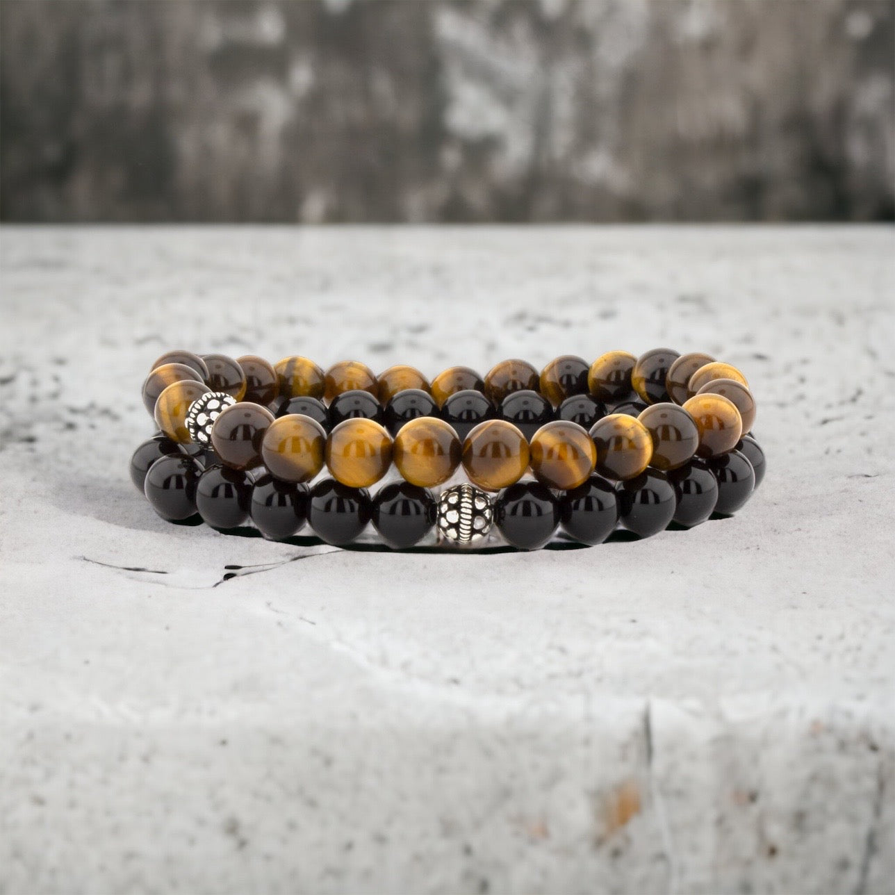Bracelet Perlé Oeil de Tigre Onyx BGS014
