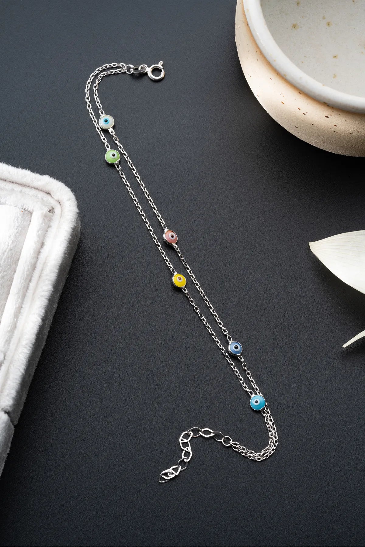Bracelet pour les yeux en colère - 925 Silver - Aura bleu