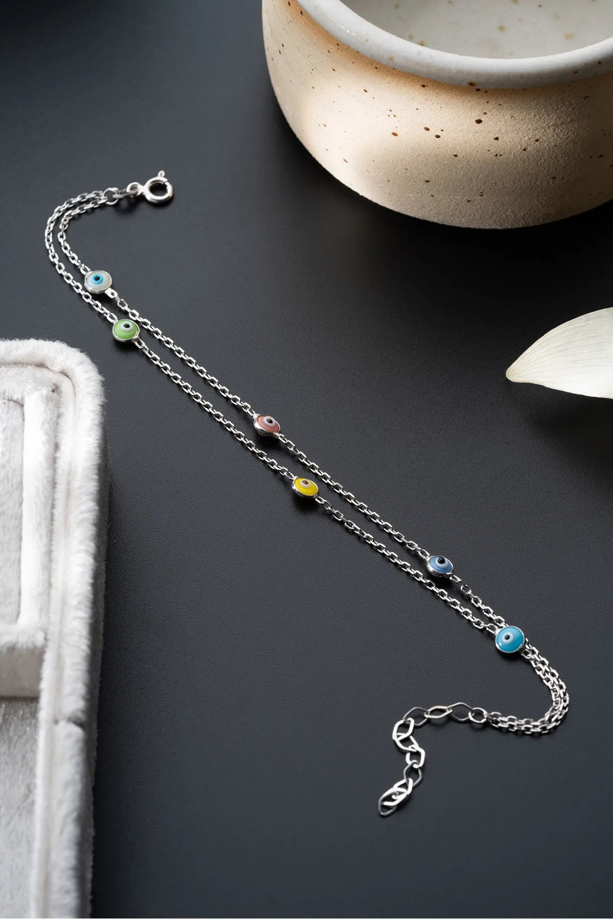 Bracelet pour les yeux en colère - 925 Silver - Aura bleu