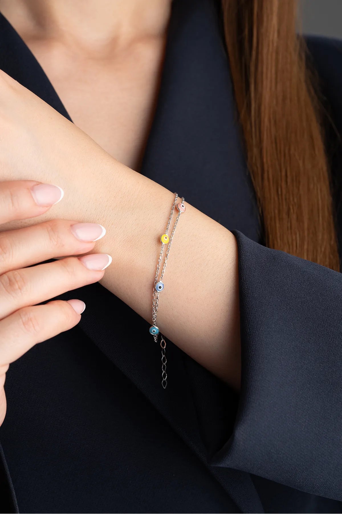 Bracelet pour les yeux en colère - 925 Silver - Aura bleu