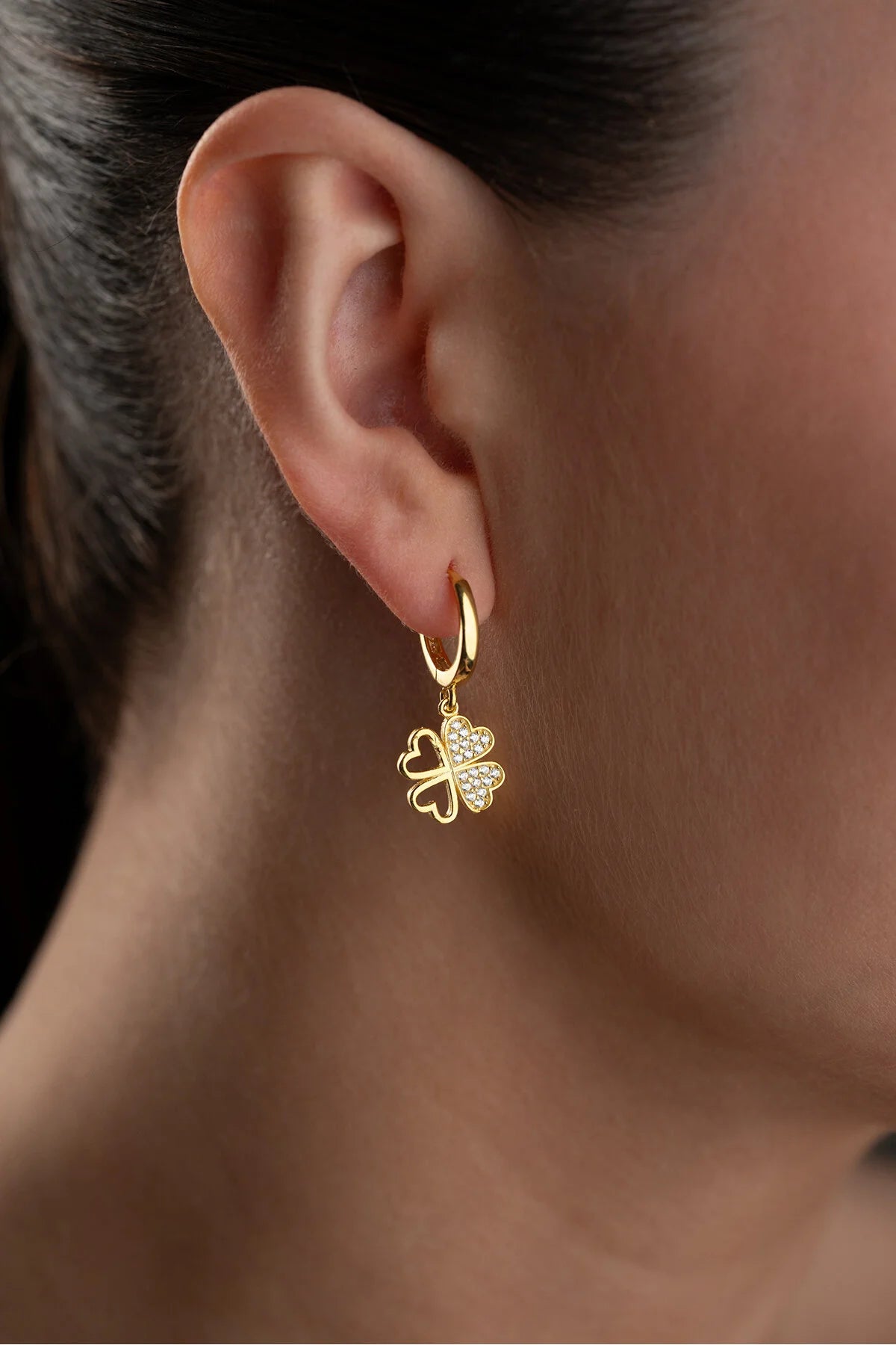 Klavertje Vier Oorbellen – 925 Sterling Zilver