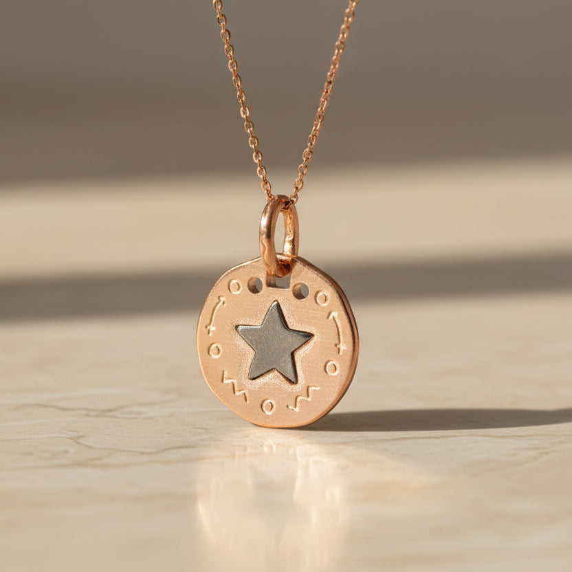 Collier en argent avec pendentif STAR BLAR054