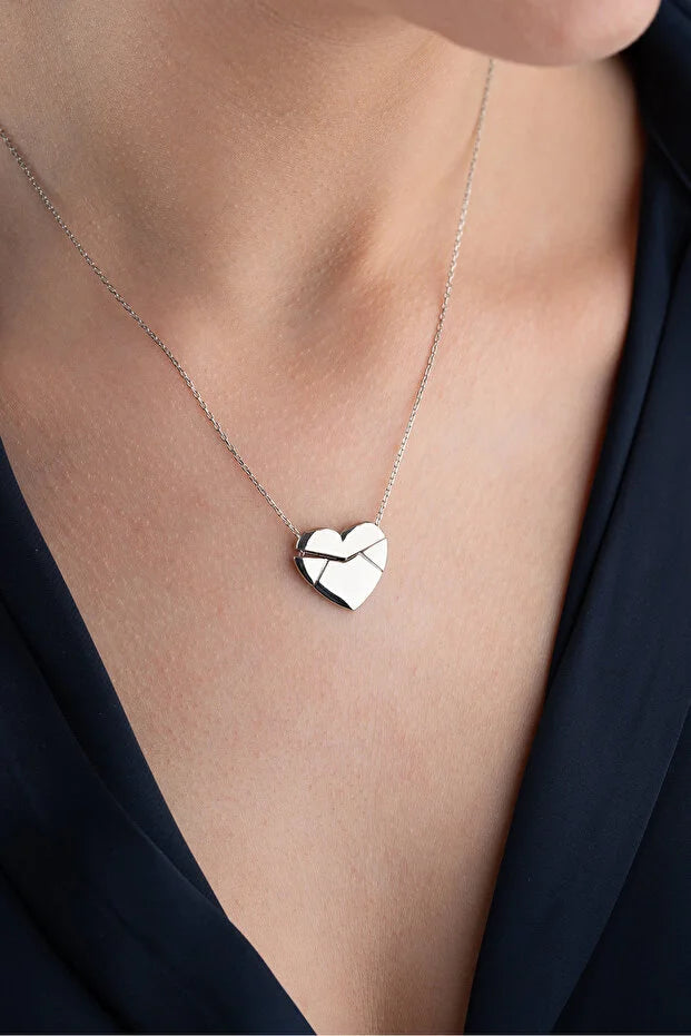 925 Zilver Hart Naamketting