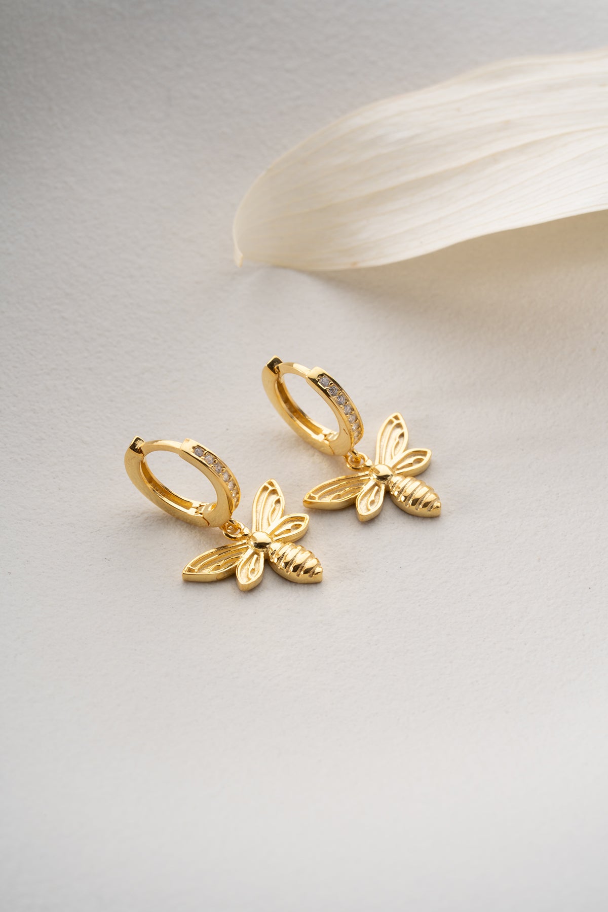 Boucles d'oreilles Queenbee Abees - 925 argent sterling, doré
