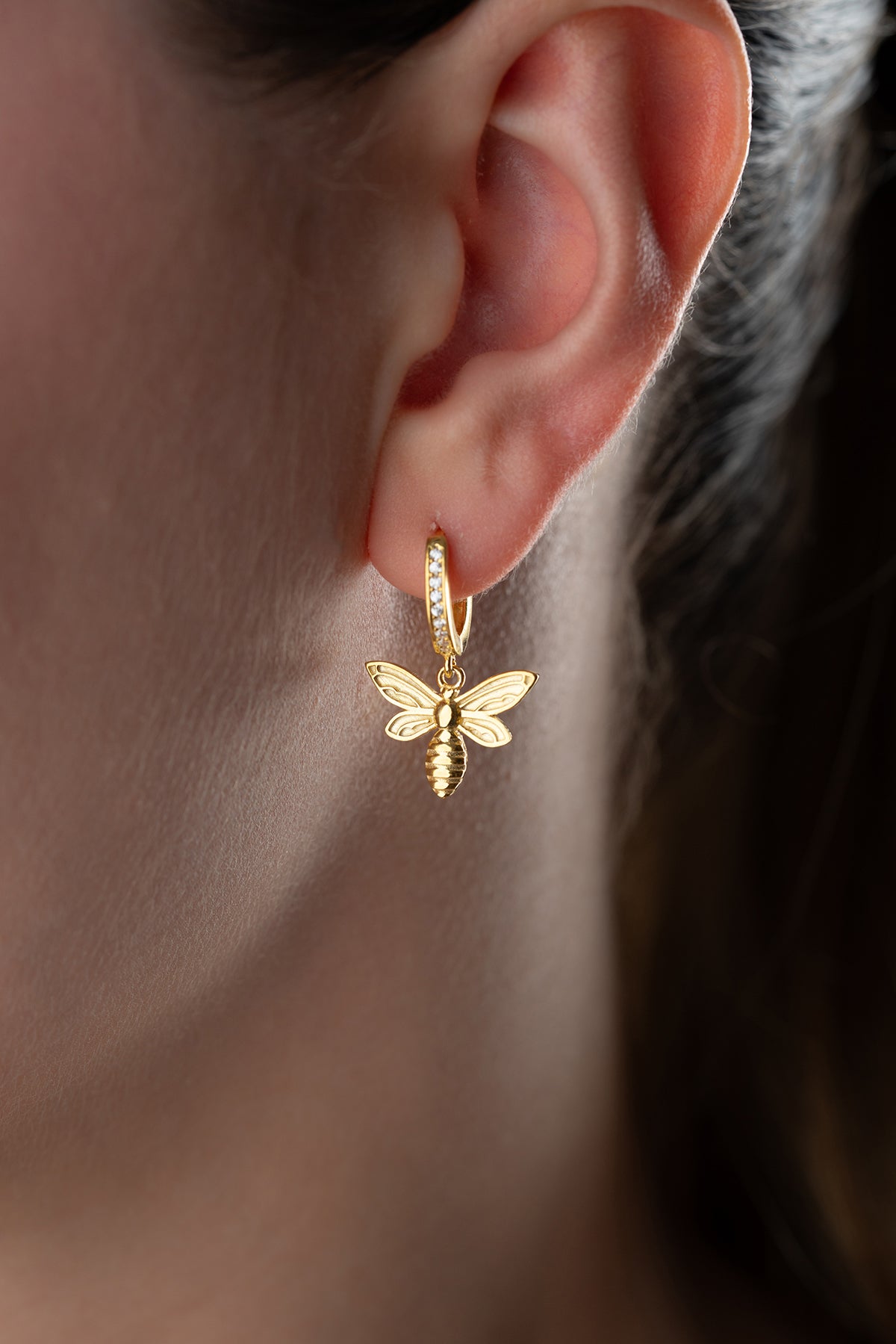 Boucles d'oreilles Queenbee Abees - 925 argent sterling, doré
