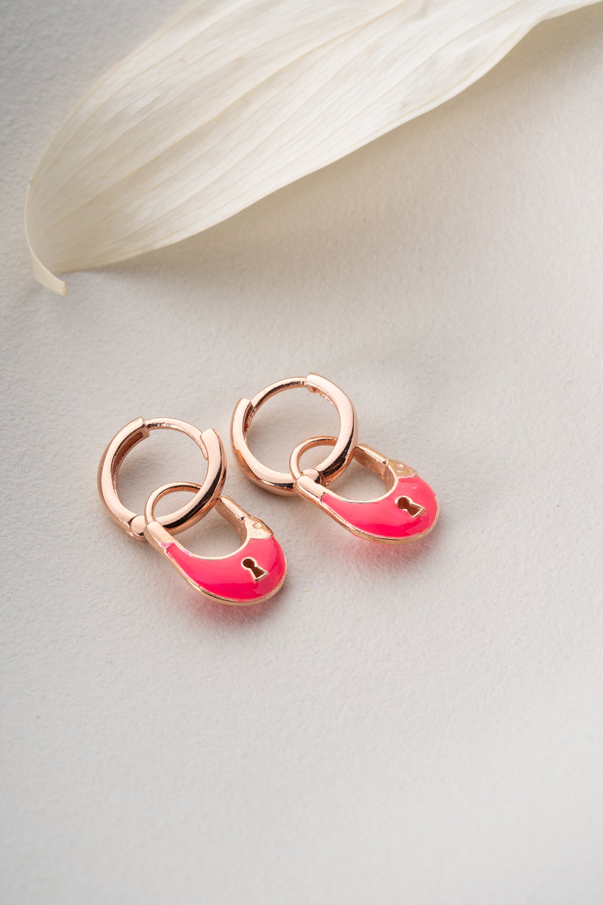 Boucles d'oreilles Keylock - 925 argent sterling avec fente -hangje