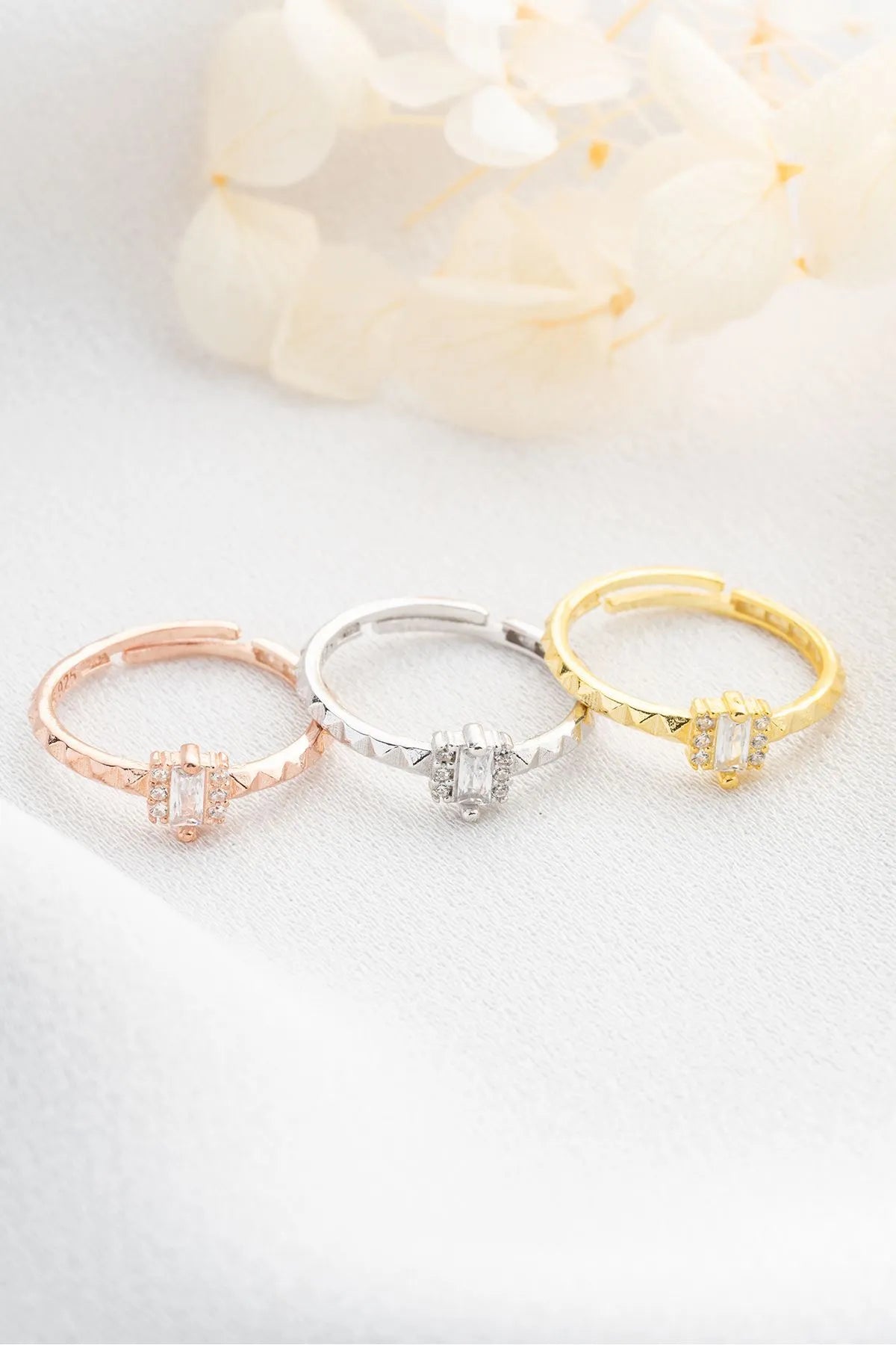 Baguette Zirconia Ring - 925 Silver