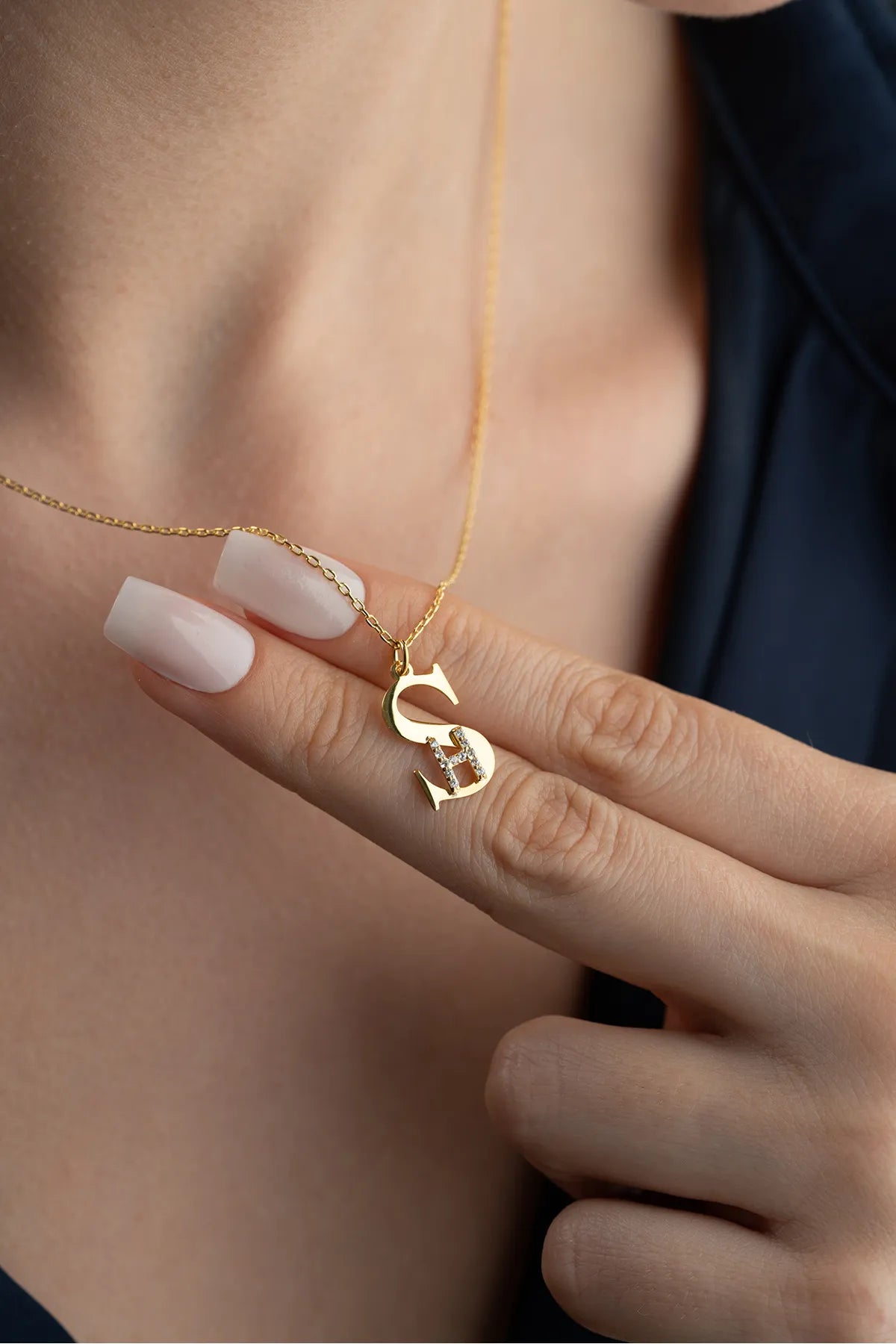 Gepersonaliseerde Initiaal Ketting van 925 Zilver