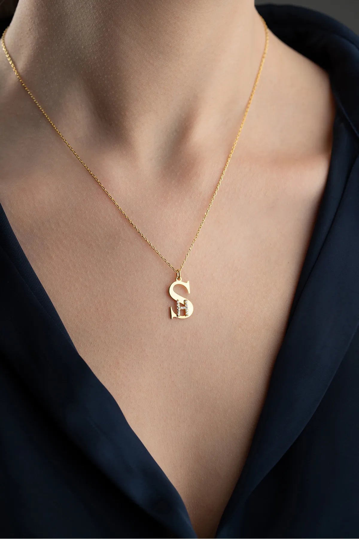 Gepersonaliseerde Initiaal Ketting van 925 Zilver