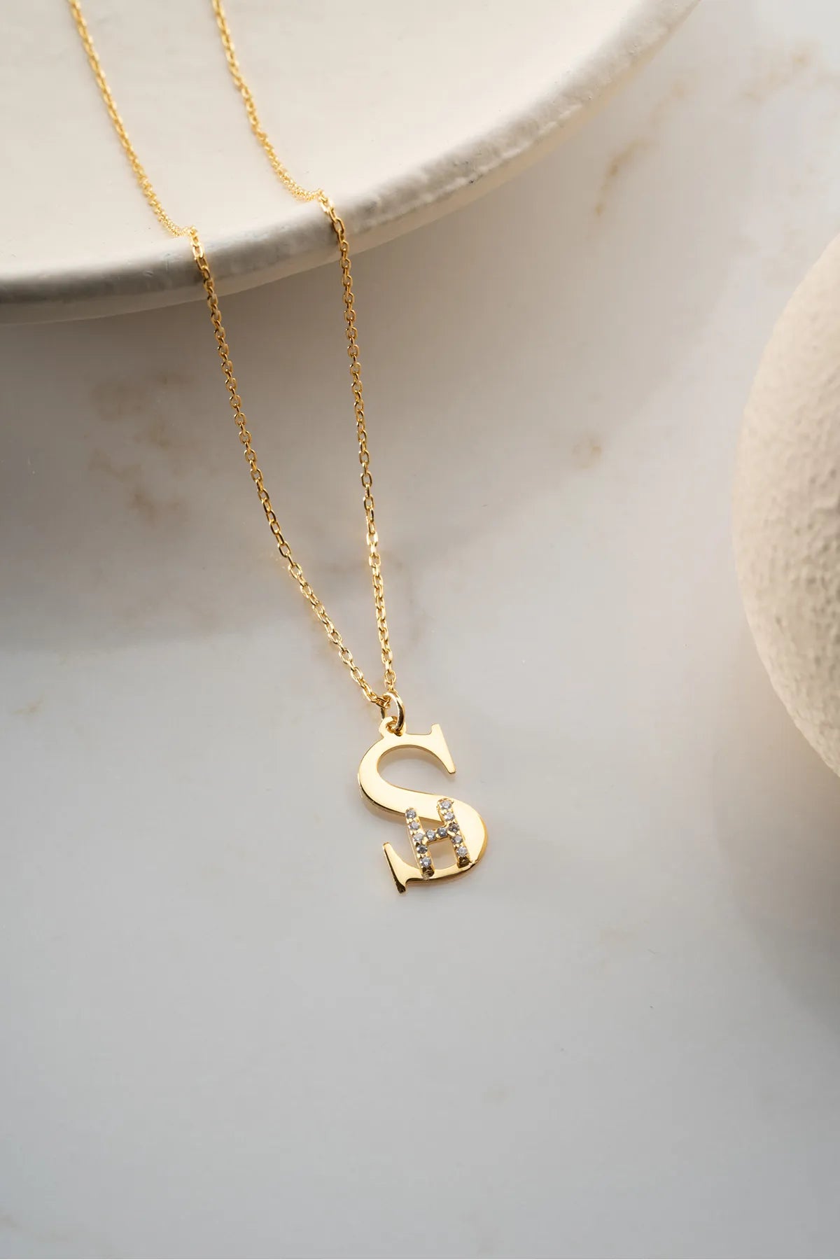 Gepersonaliseerde Initiaal Ketting van 925 Zilver