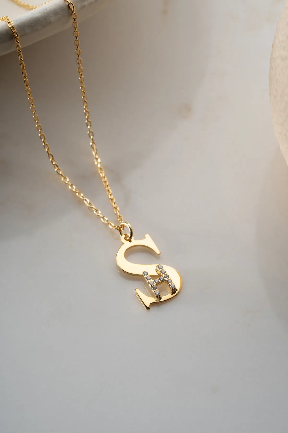 Gepersonaliseerde Initiaal Ketting van 925 Zilver
