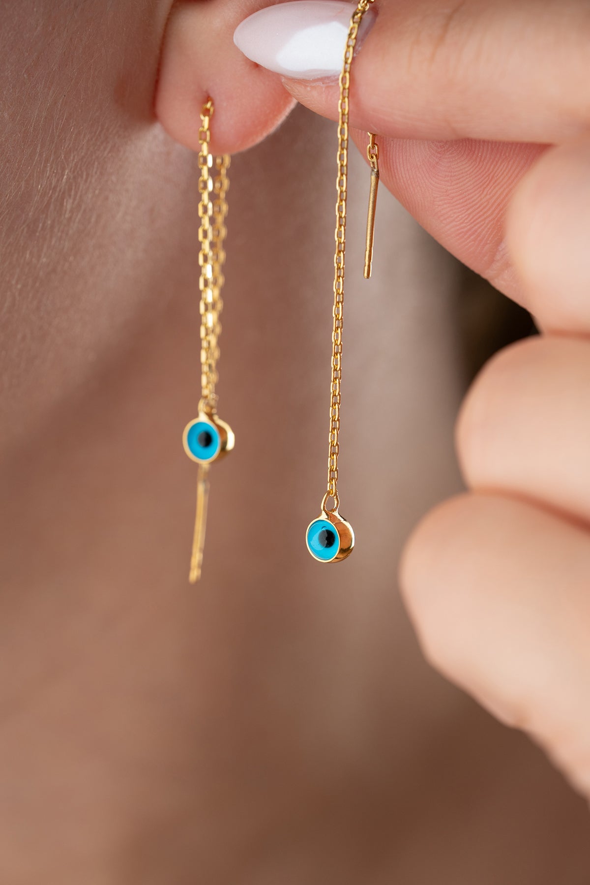 Boucles d'oreilles Aura Blue - 925 argent sterling
