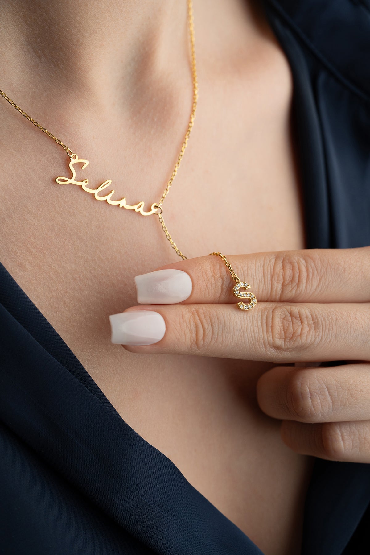 Persoonlijke Naam Ketting – 925 Zilver – Verguld