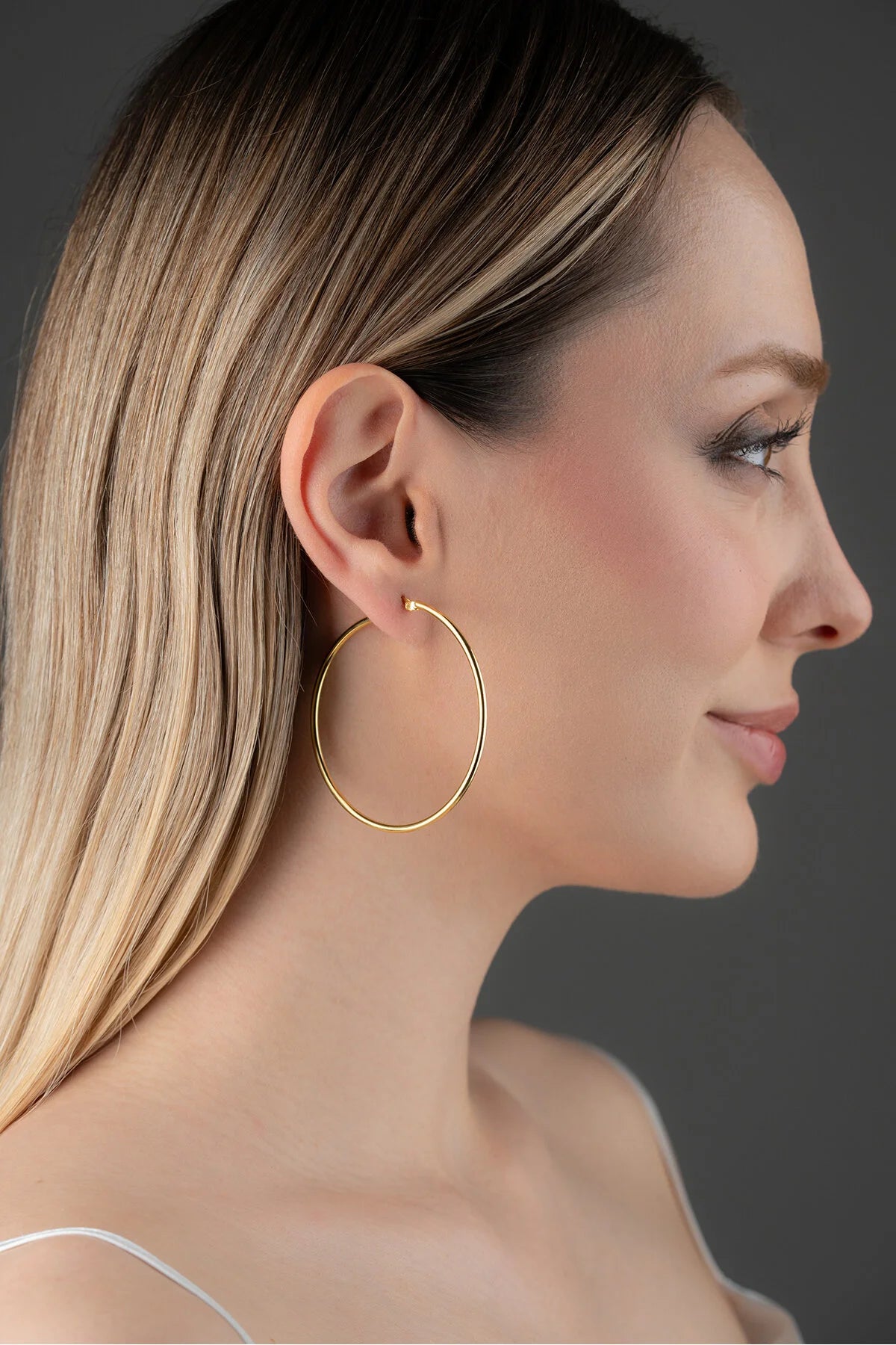 Grote Creolen 55 mm 925 Zilver | Gold