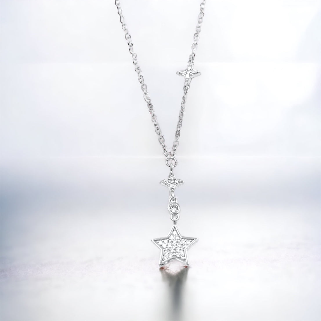 Collier en argent sterling 925 avec étoiles NLKY759