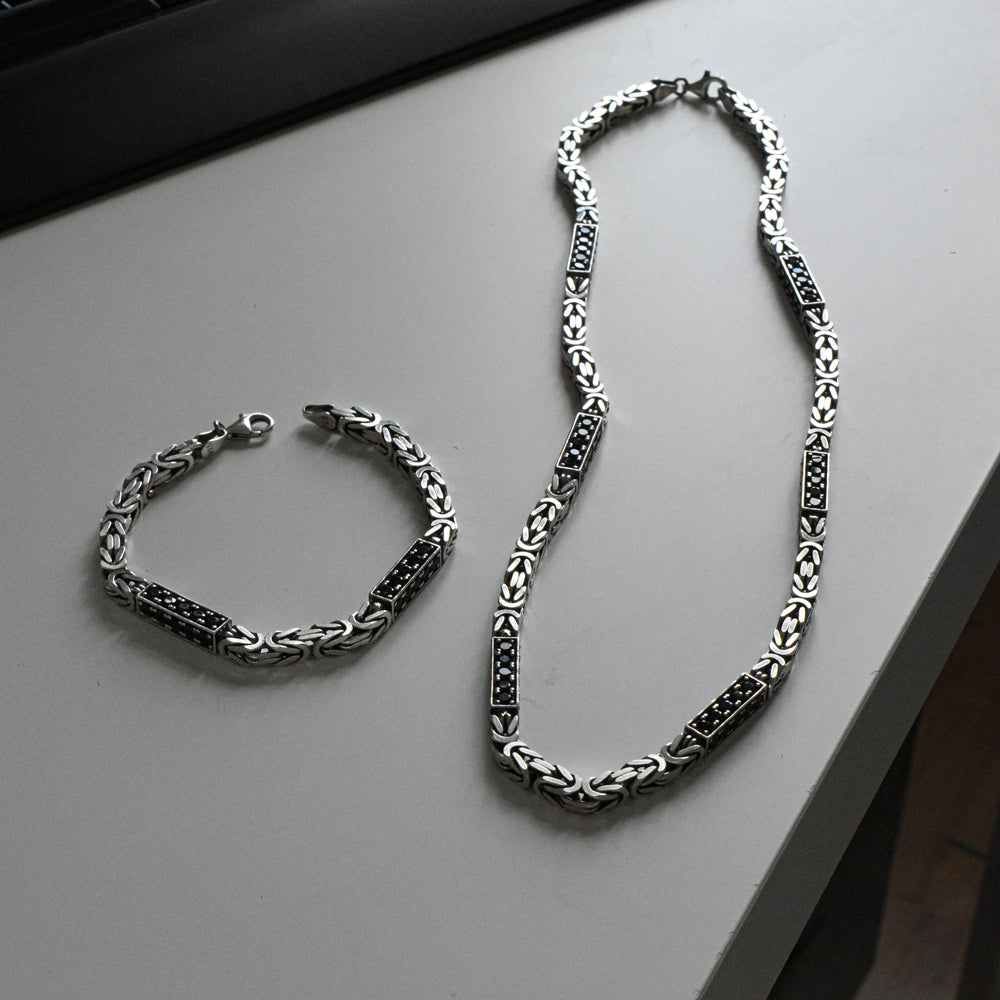 Zilveren herenketting koningsschakel (5,5 mm)