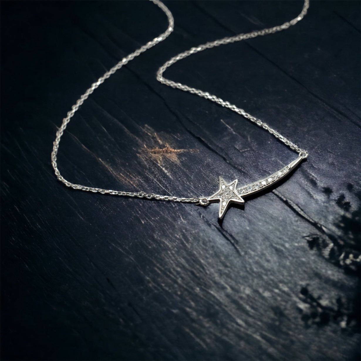 Par LYDIAN Collier étoile filante en argent NLKY642
