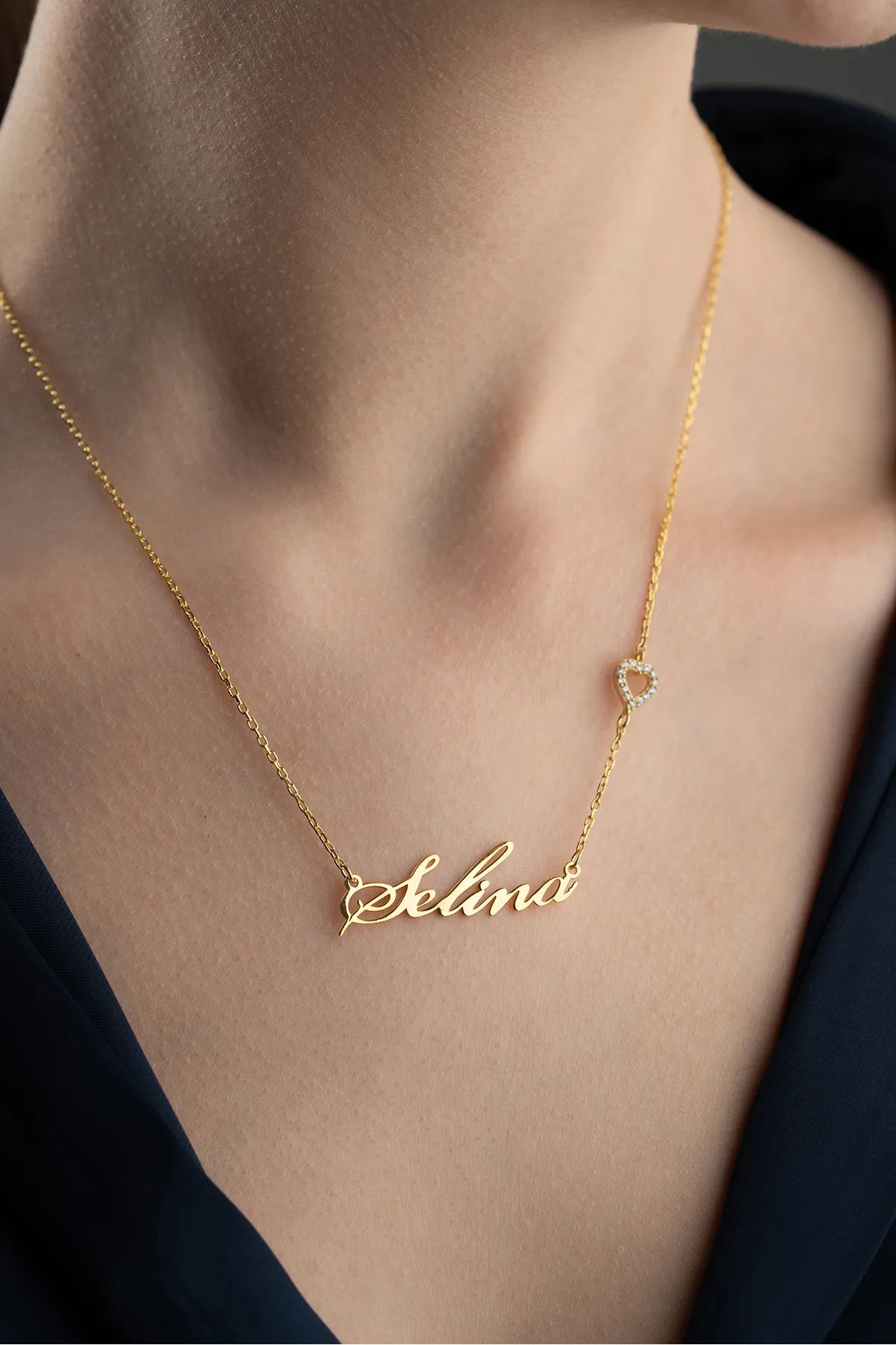 Naamketting met Hart – 925 Sterling Zilver