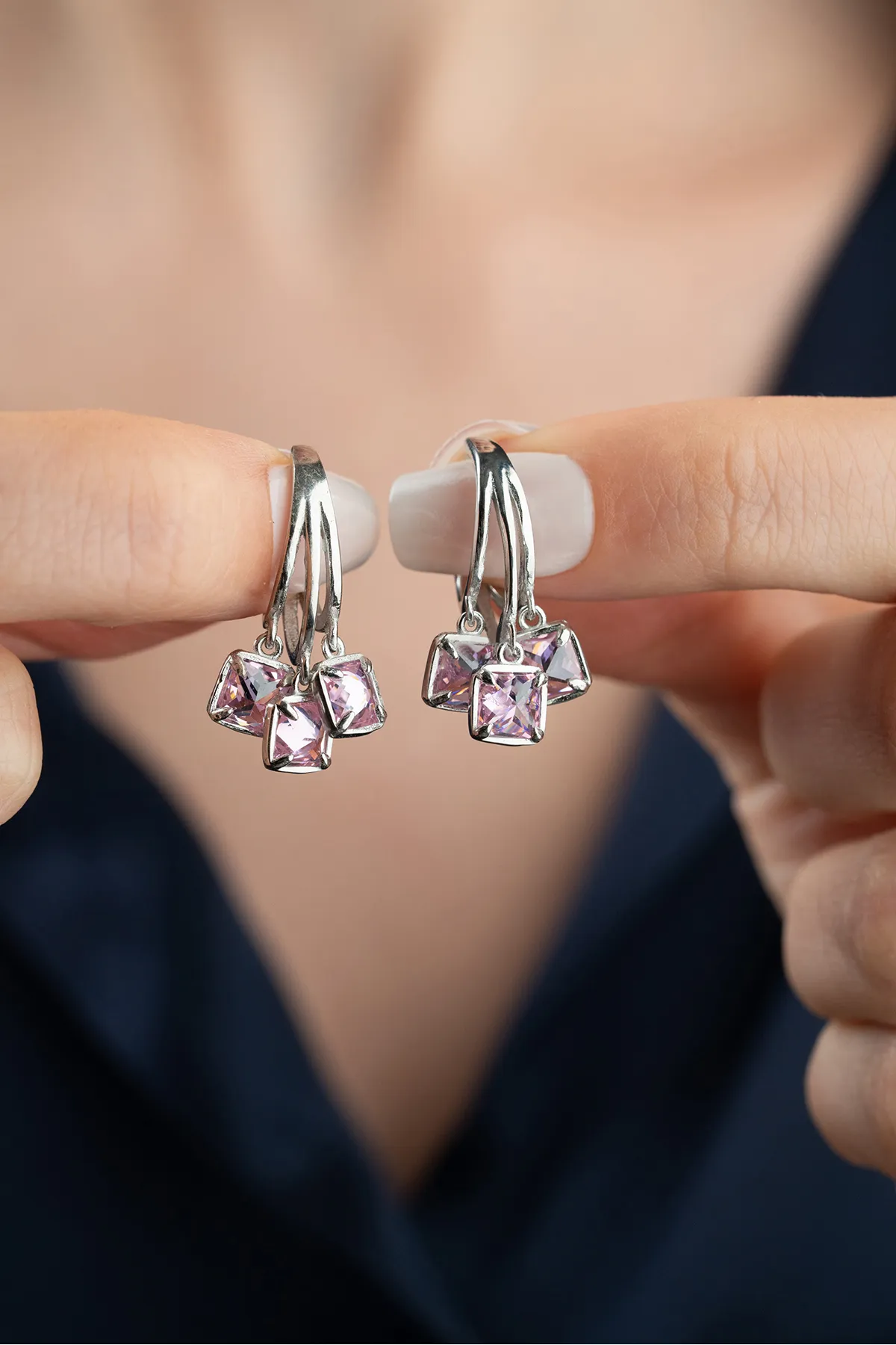 Roze Droom Oorbellen – 925 Sterling Zilver