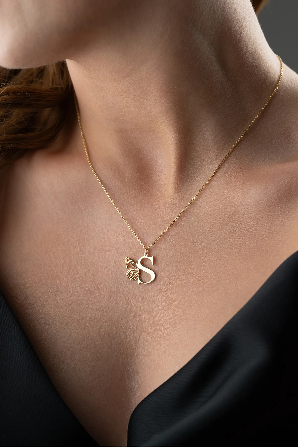 Gepersonaliseerde Letterketting met Vlindervleugel – 925 Zilver