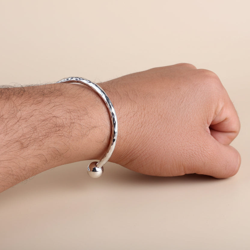 Bracelet Hamerde Finish 925 Sterling Silver Men