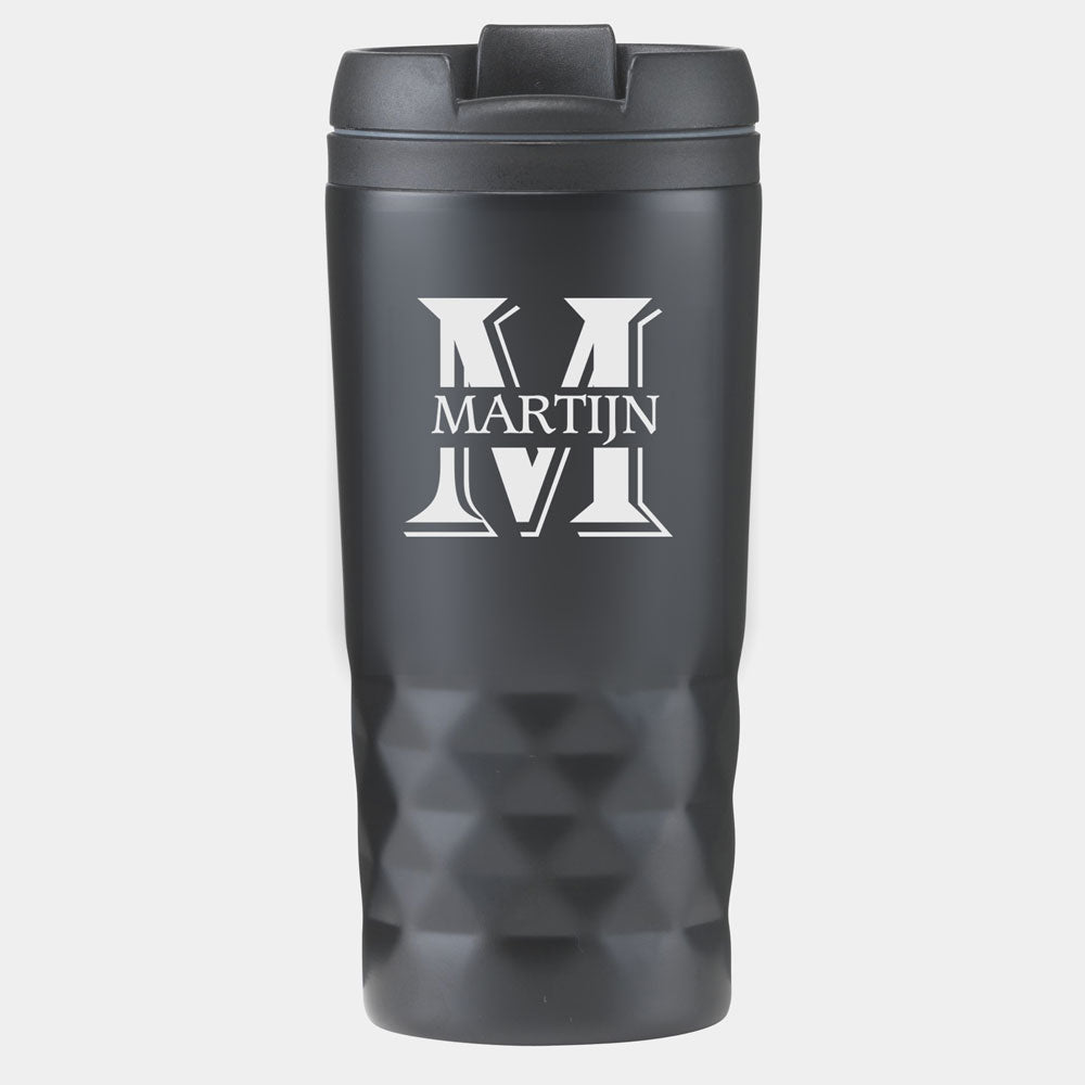 Tasse thermos graphique avec texte