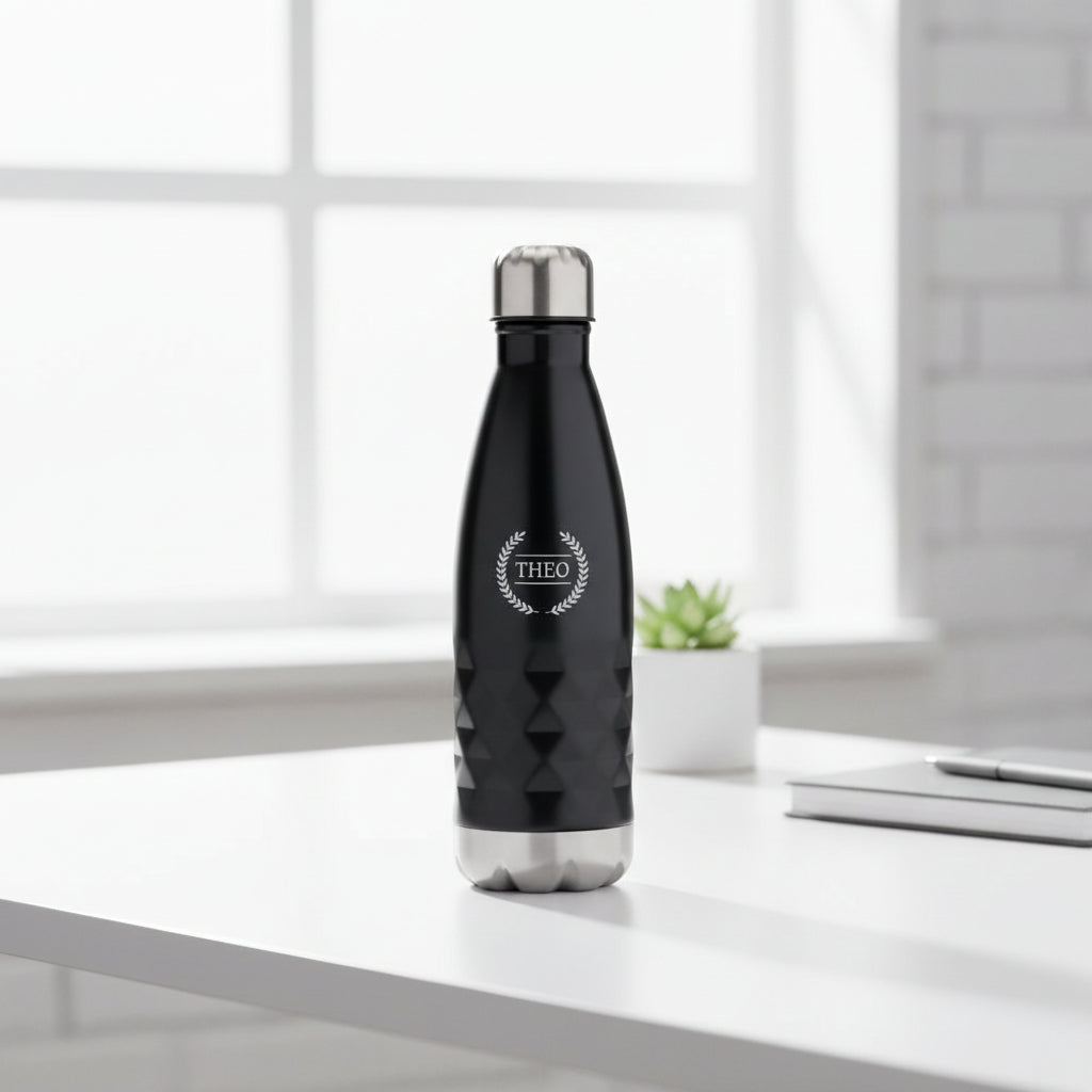Graphic Graphic Bouteille d'eau de 500 ml avec texte AC20075