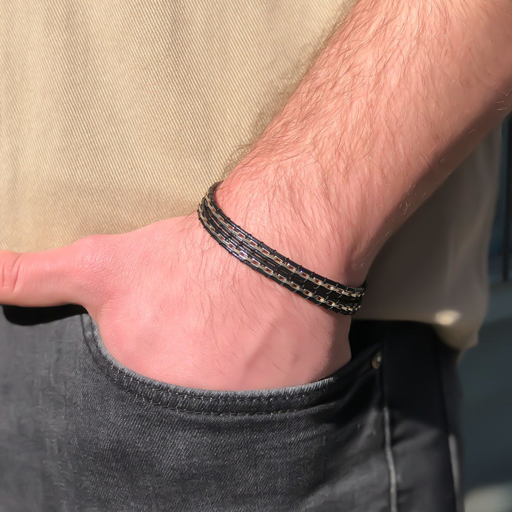 by LYDIAN Bracelet Homme Argent 925 ARLB-04