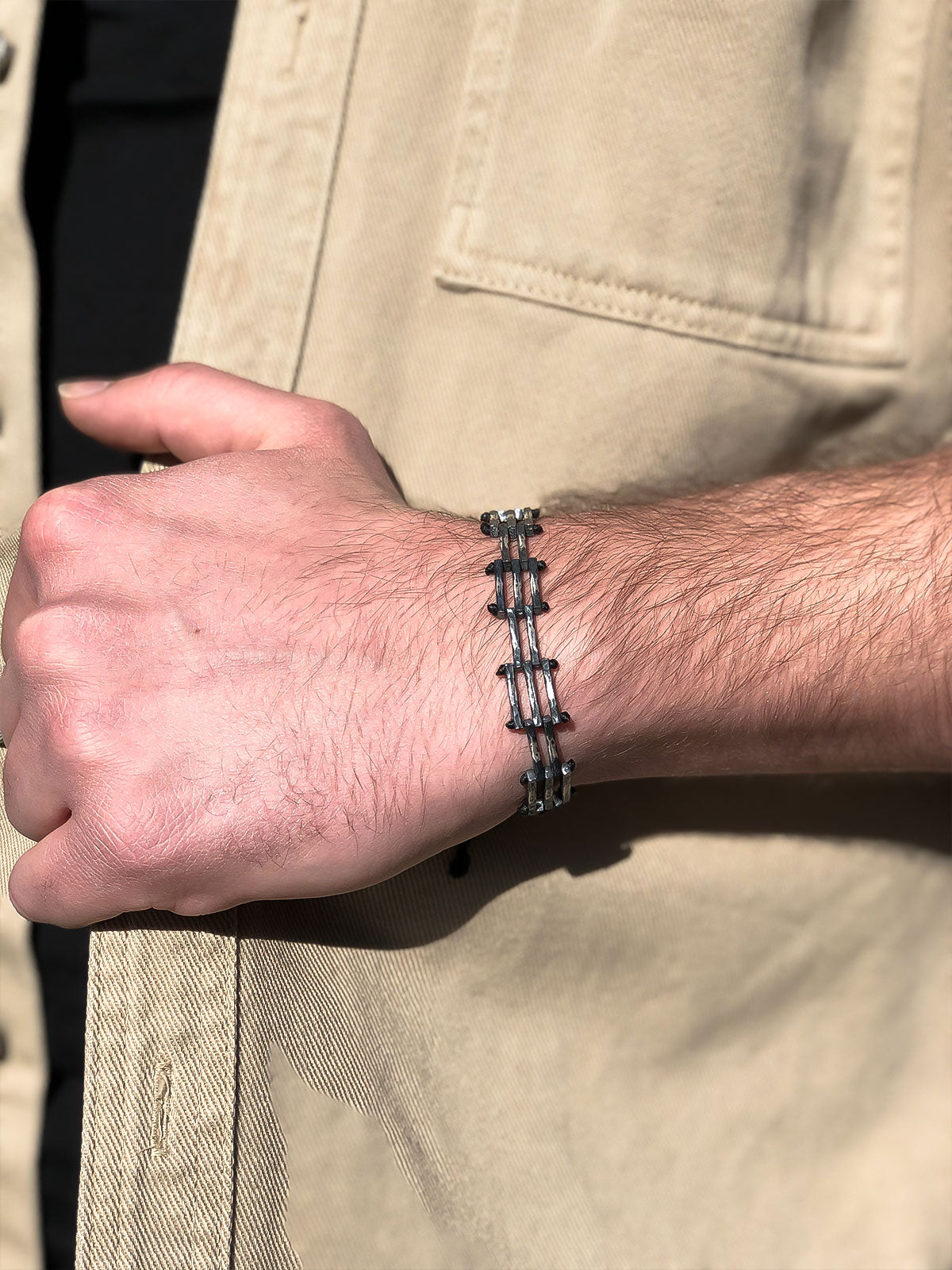by LYDIAN Bracelet Homme Argent 925 ARLB-05