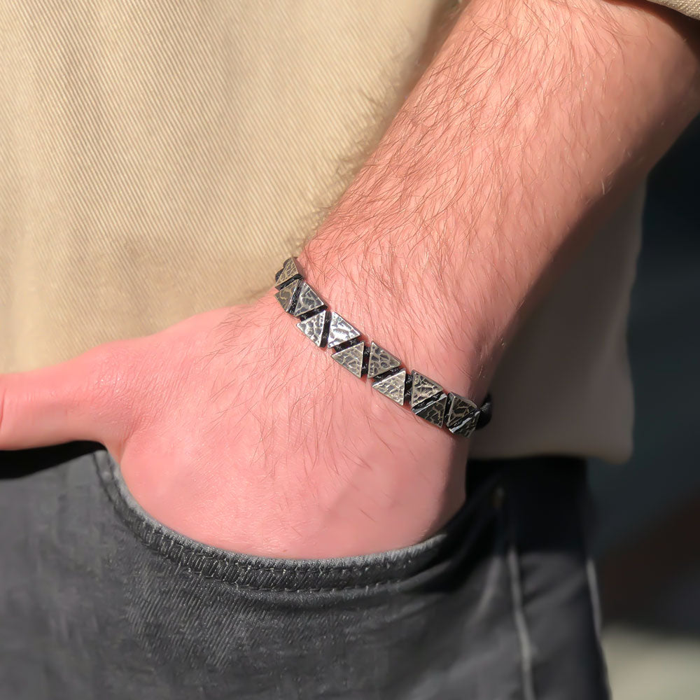 by LYDIAN Bracelet Homme Argent 925 ARLB-07