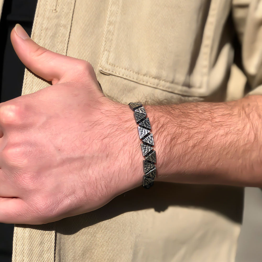 by LYDIAN Bracelet Homme Argent 925 ARLB-07