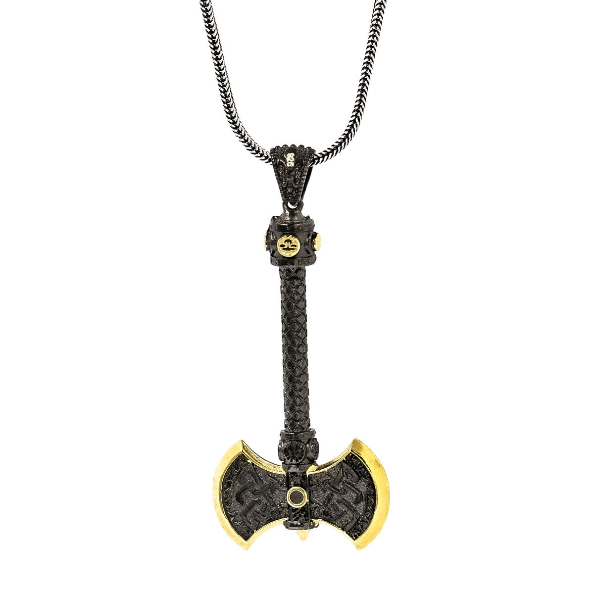 Par LYDIAN Collier en argent avec pendentif hache ARLNM008