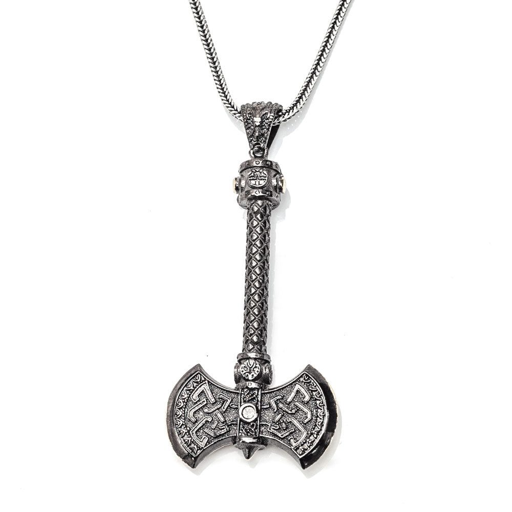 Par LYDIAN Collier en argent avec pendentif hache ARLNM008