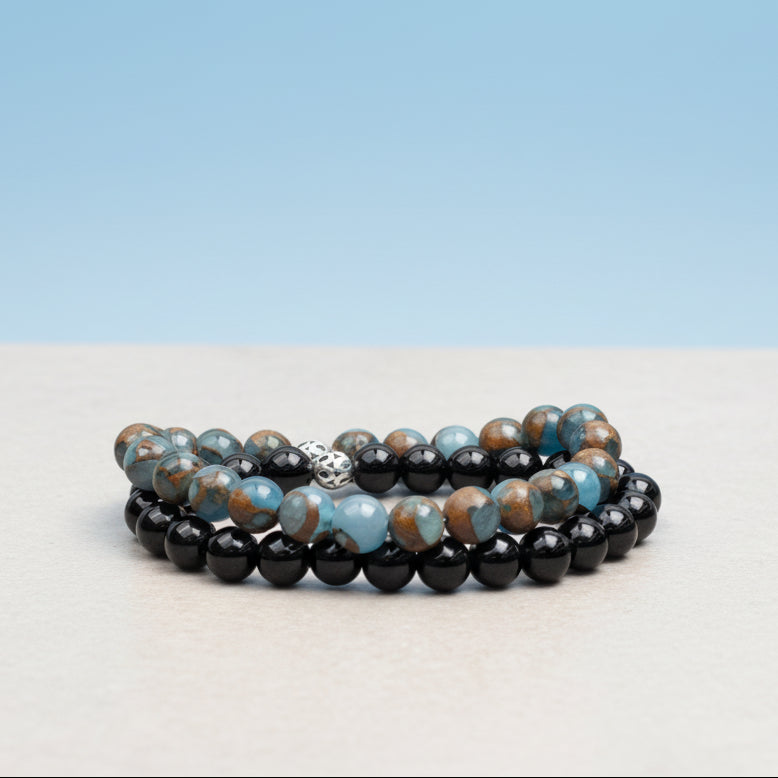 Bracelet Perlé Etoile Onyx BGS002
